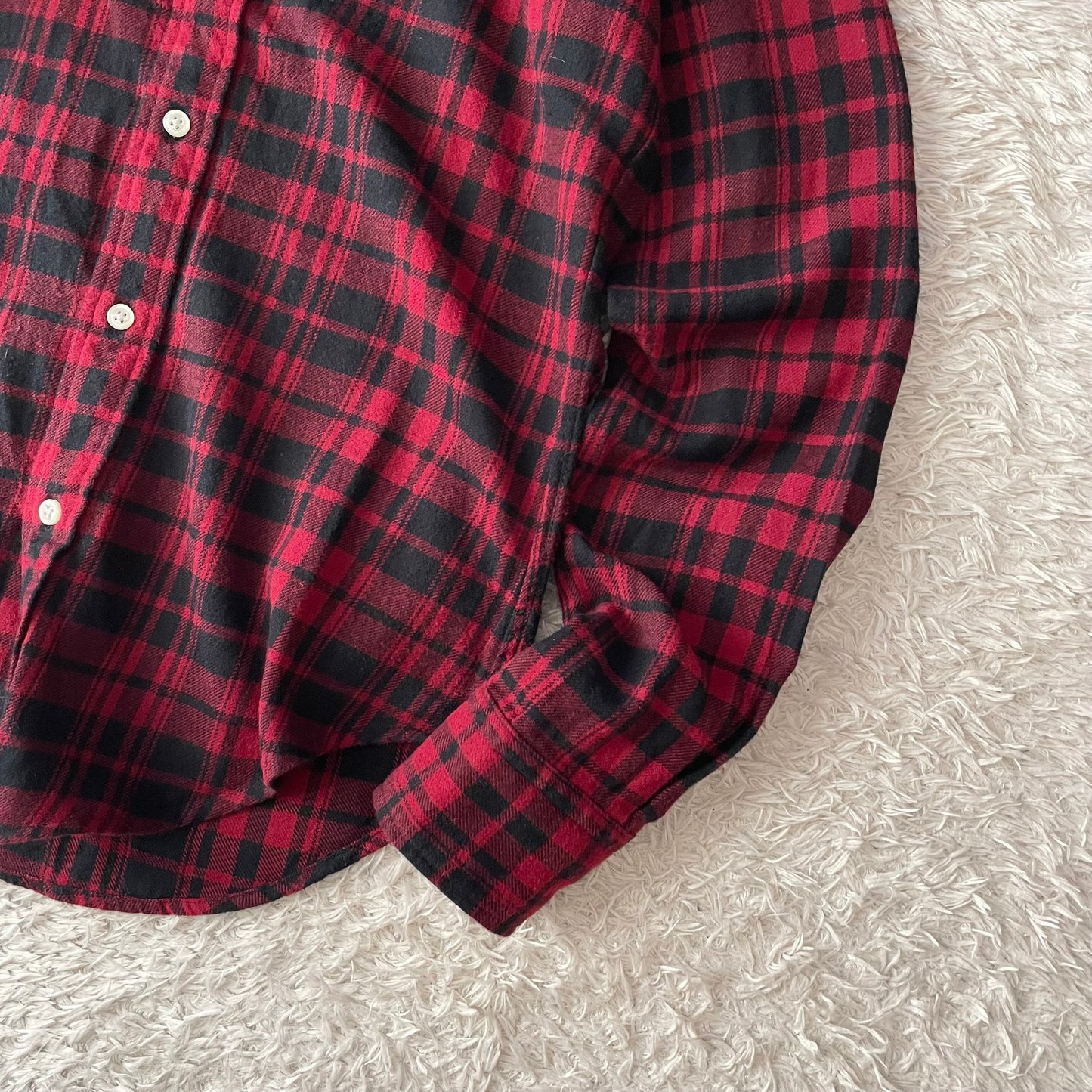 ラルフローレン 美品 現行 ネルシャツ XS 黒赤チェック