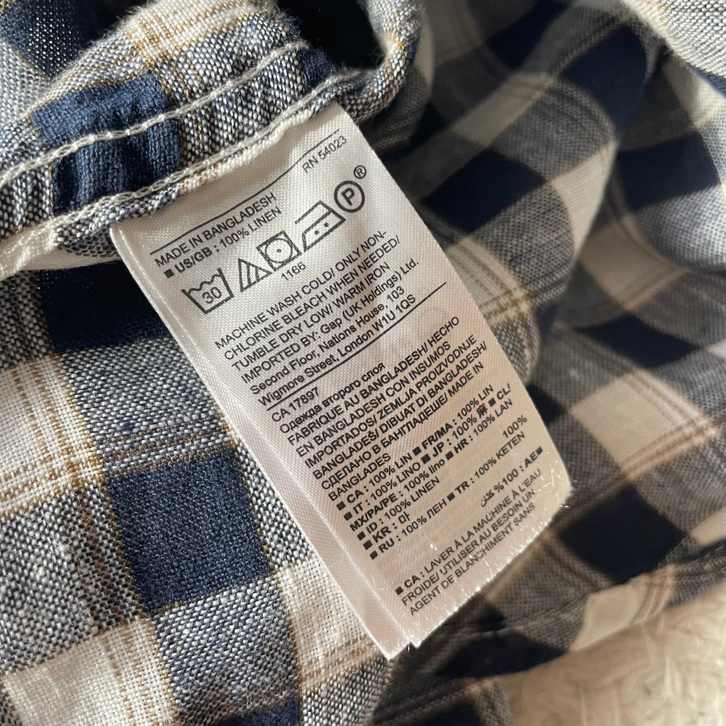 バナナリパブリック 美品 BANANA REPUBLIC リネンシャツ L
