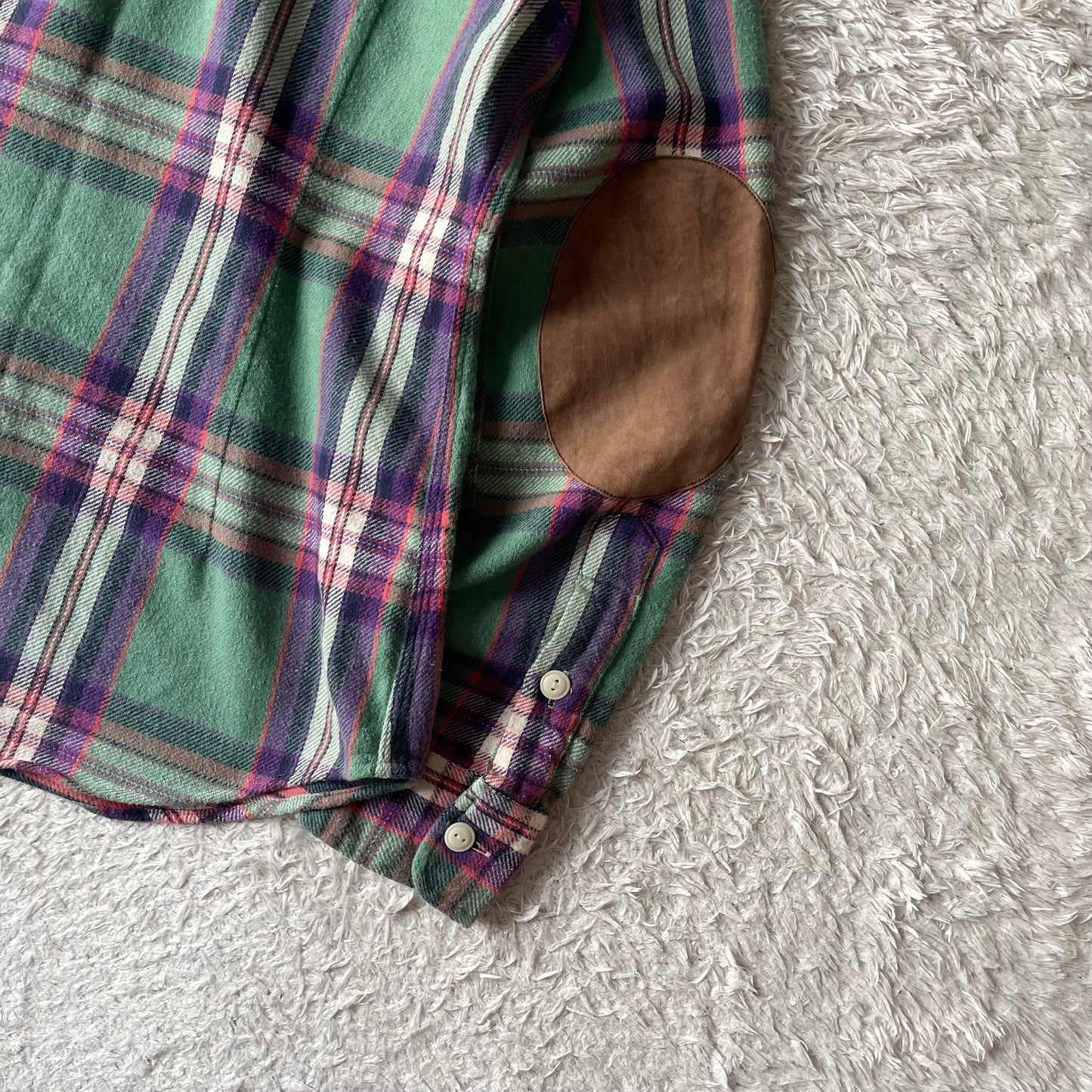 ラルフローレン 美品 現行 ネルシャツ ヘビネル M 緑紫