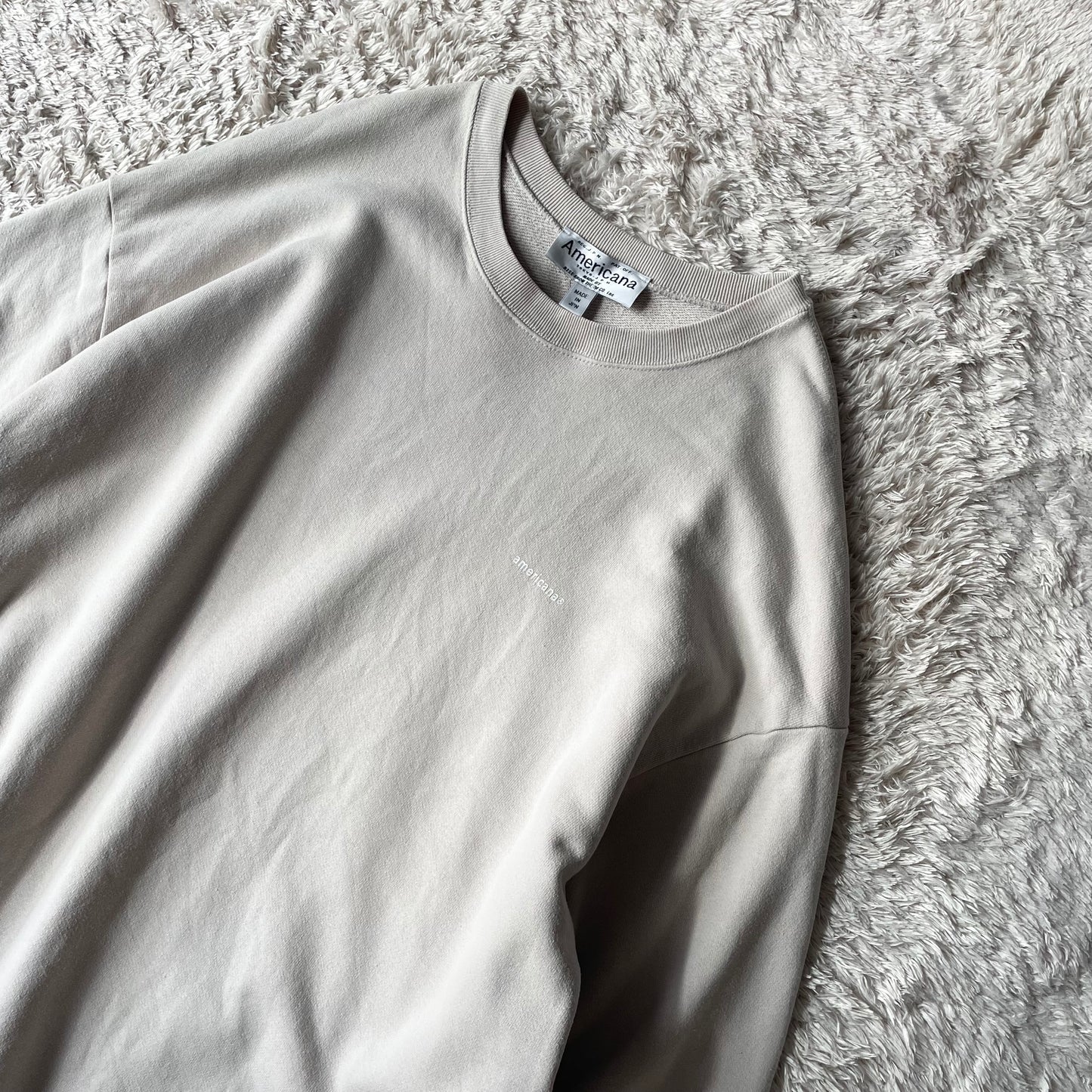 アメリカーナ 美品 sidezip sweat F beige