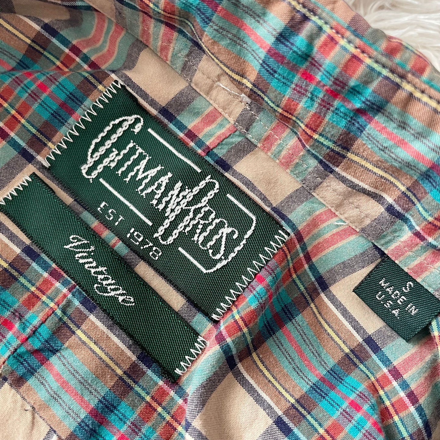 GITMAN BROS 美品 L/S shirt S blue check