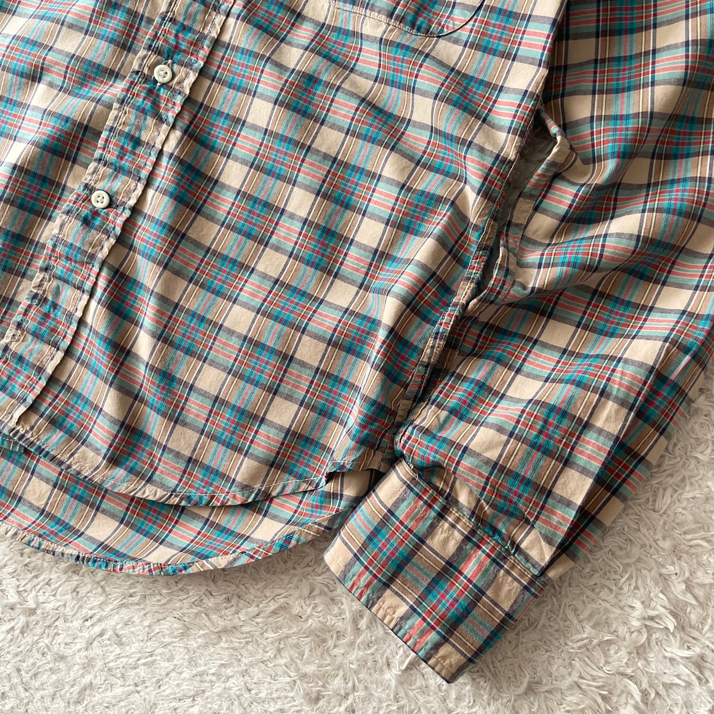 GITMAN BROS 美品 L/S shirt S blue check