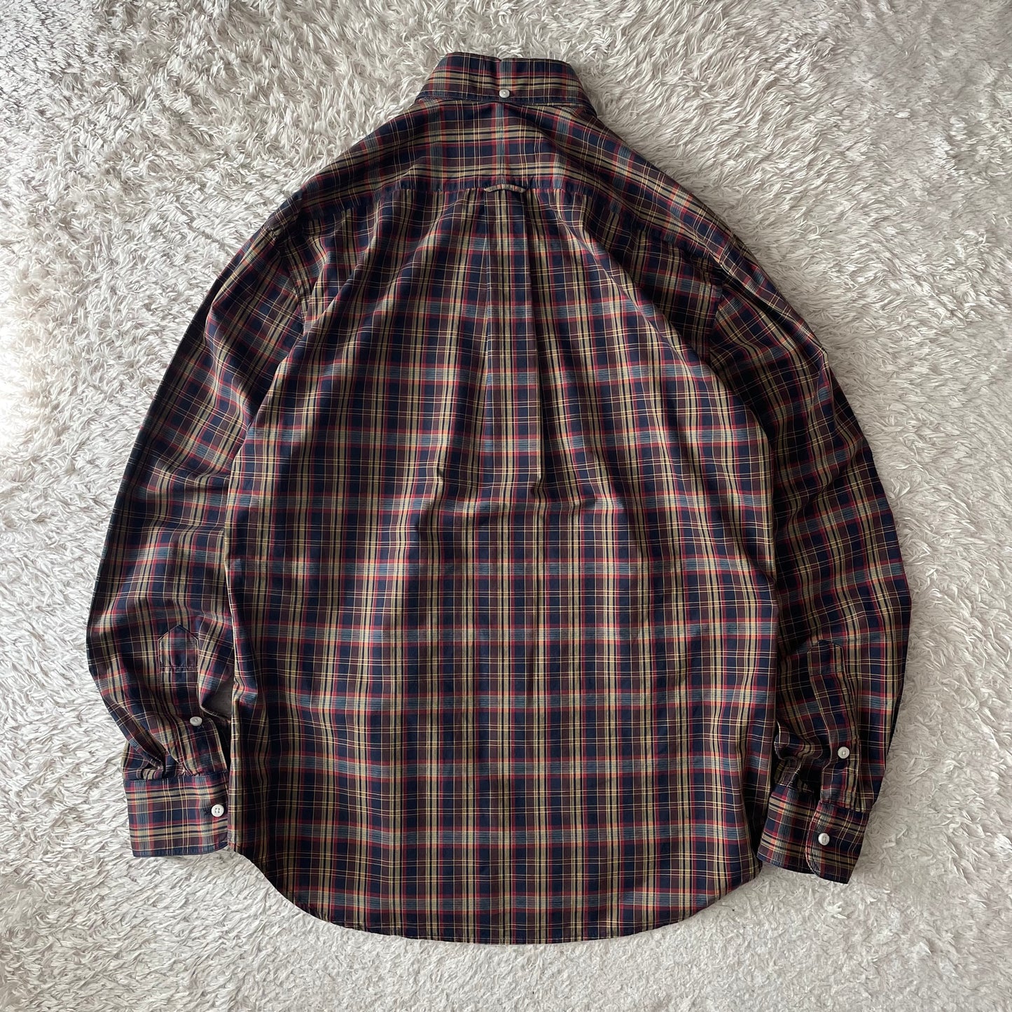 GITMAN BROS 美品 BD L/S shirt 15 1/2 茶チェック