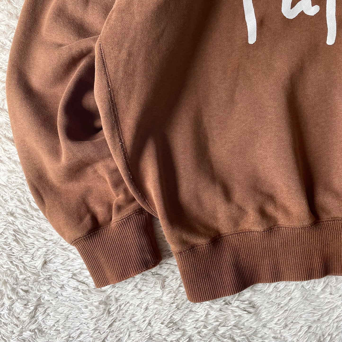 パパス 美品 PAPAS ラグランスリーブ スウェット L ブラウ