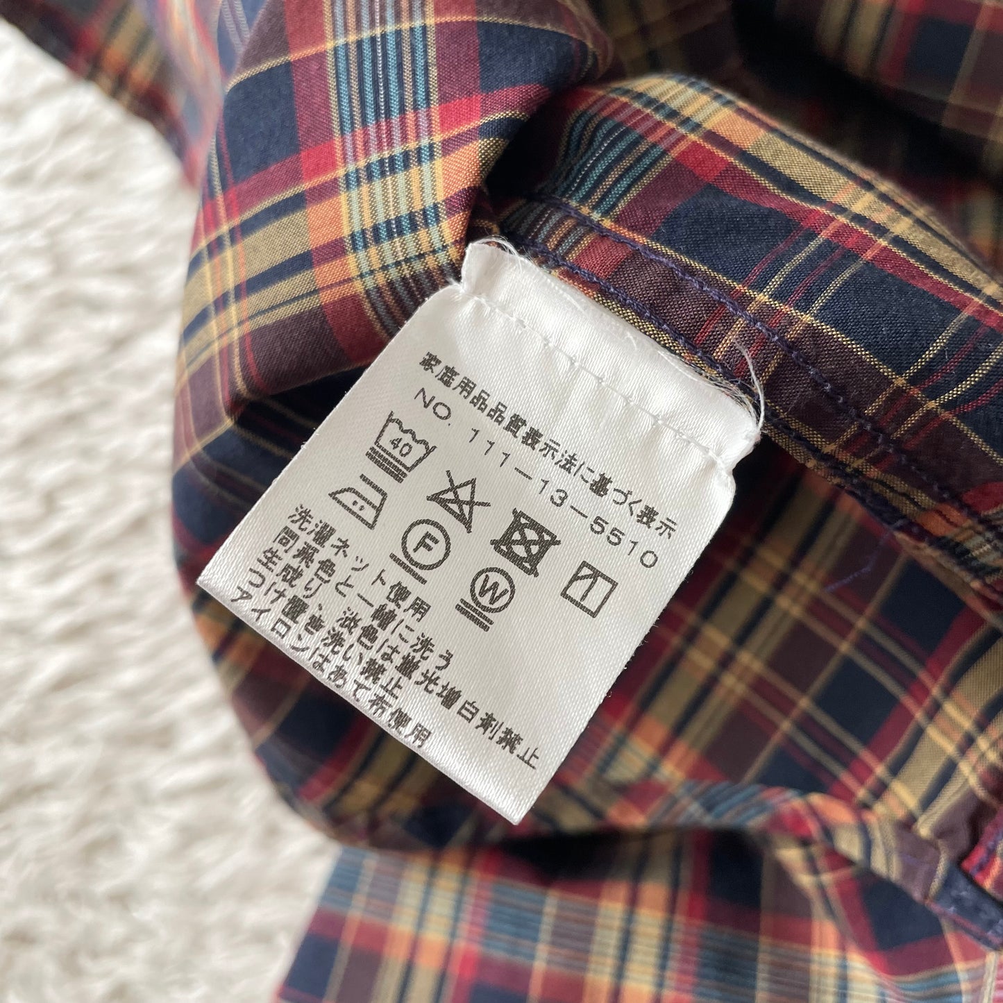 GITMAN BROS 美品 BD L/S shirt 15 1/2 茶チェック