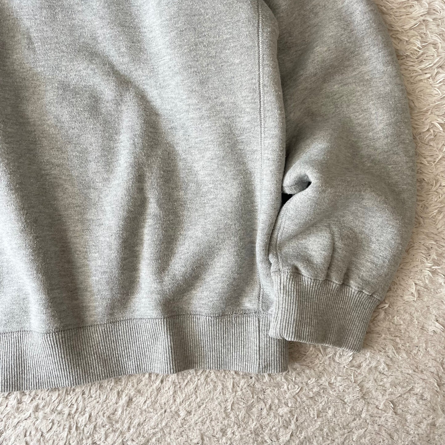 パパス 美品 PAPAS ラグランスリーブ スウェット 両V M グレ