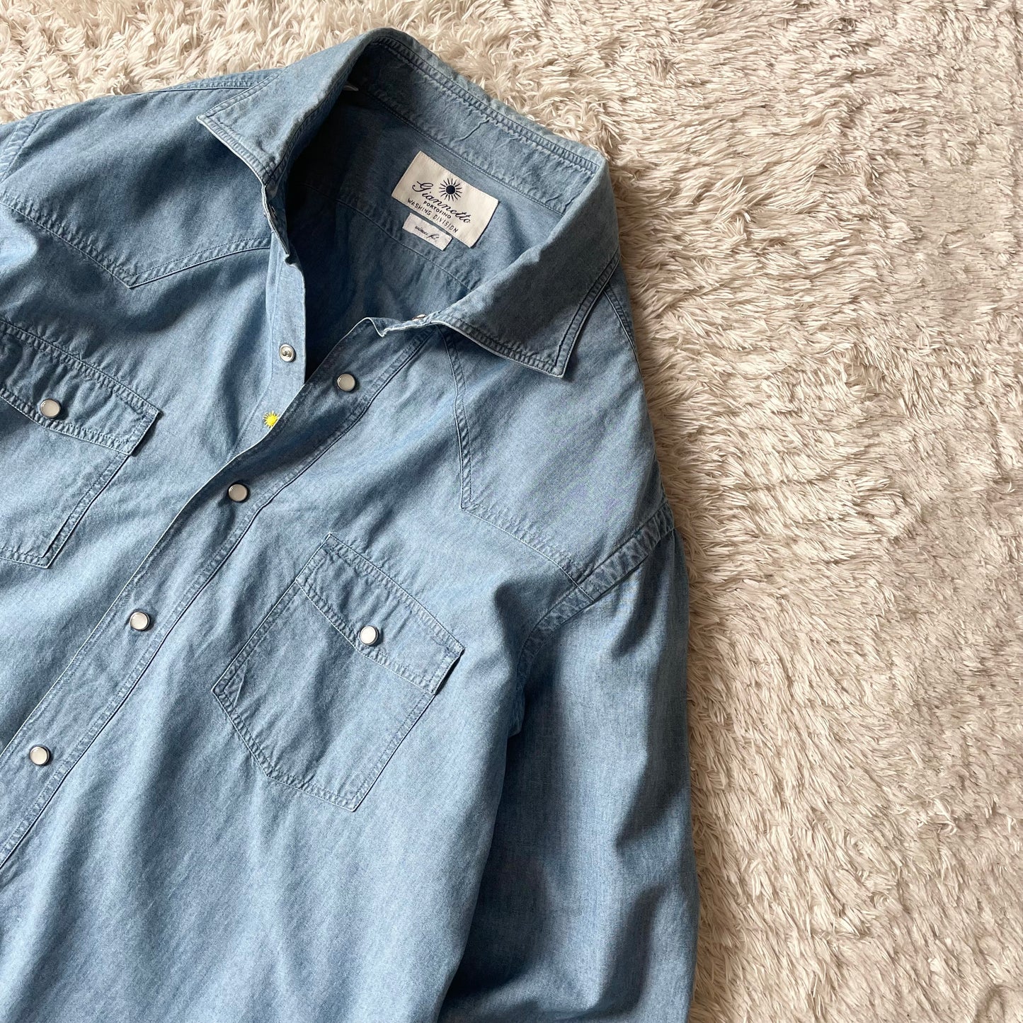 ジャンネット 美品 GIANNETTO ウェスタンシャツ シャンブレー XL