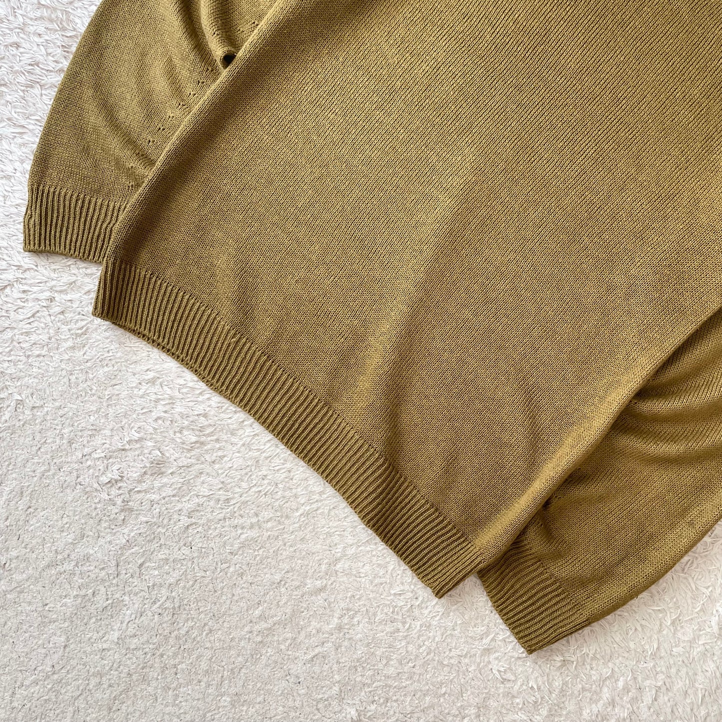 マーガレットハウエル 美品 薄手ニット シルク混 M オリーブ