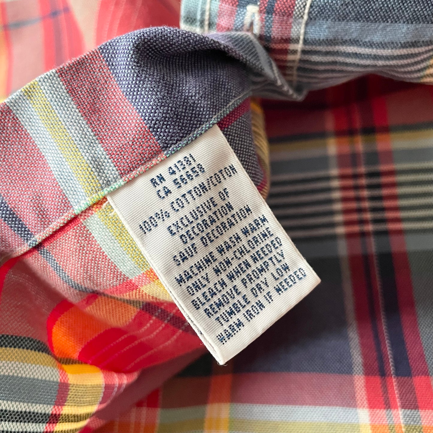 ラルフローレン BD L/S check shirt XS 赤青