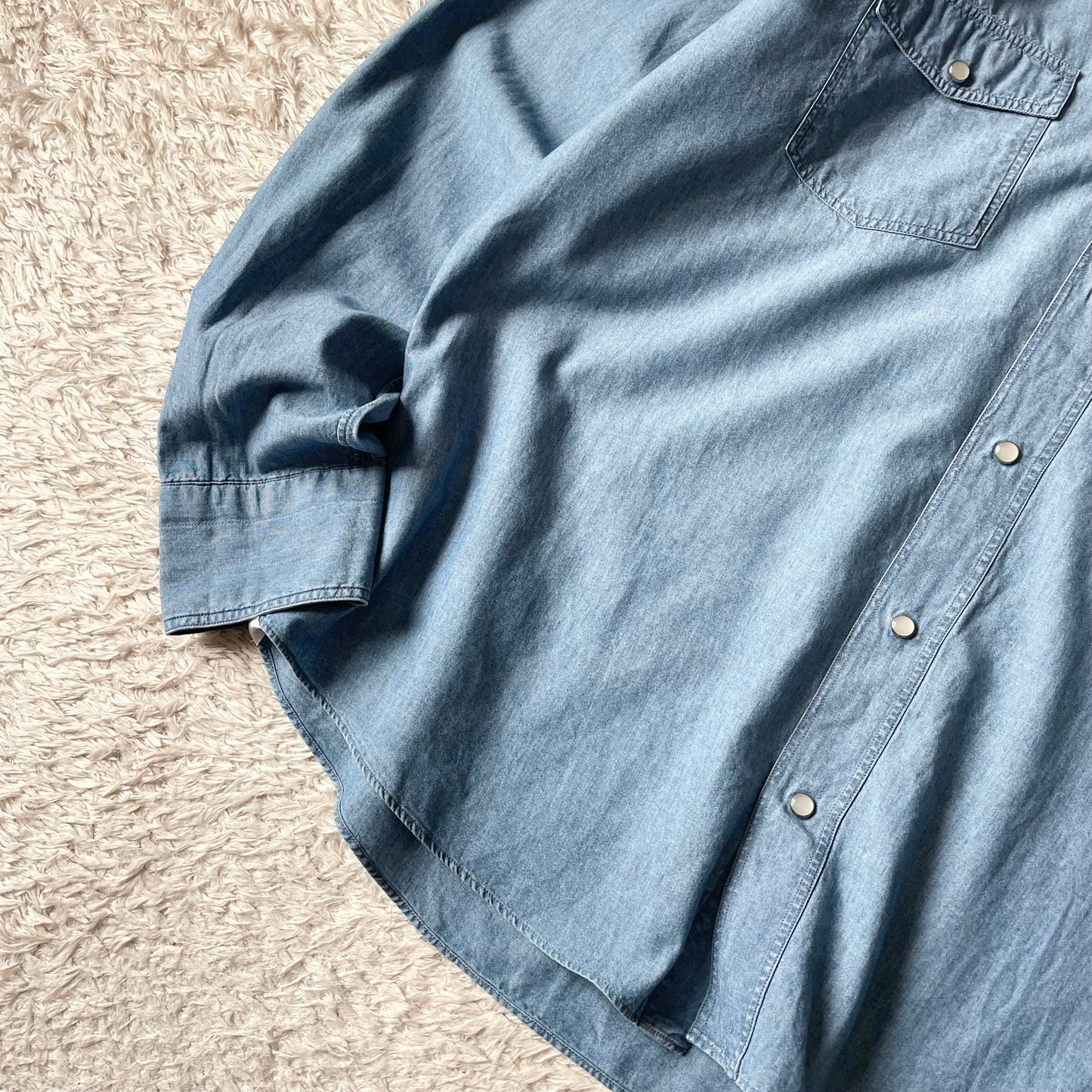 ジャンネット 美品 GIANNETTO ウェスタンシャツ シャンブレー XL