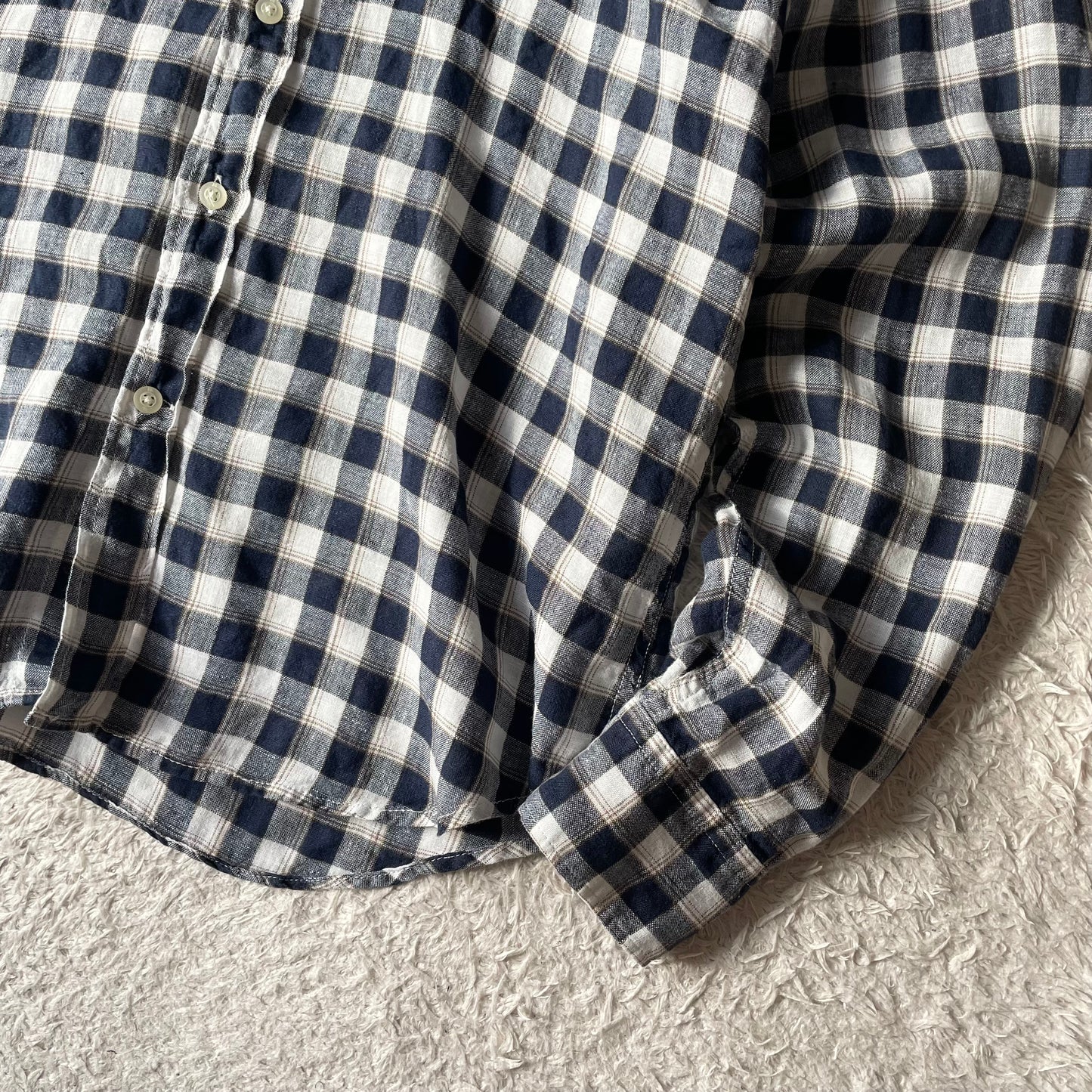 バナナリパブリック 美品 BANANA REPUBLIC リネンシャツ L