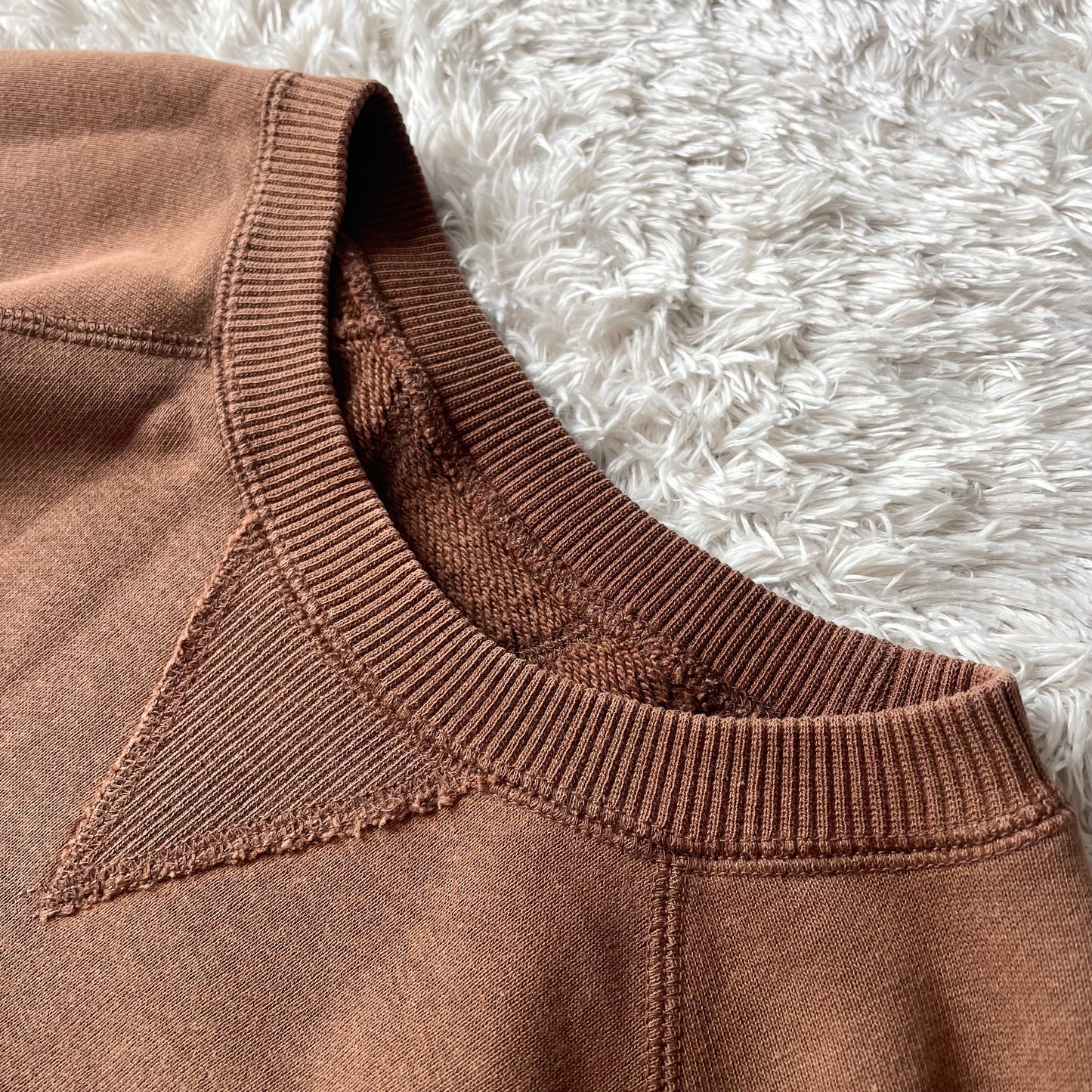 パパス 美品 PAPAS ラグランスリーブ スウェット L ブラウ
