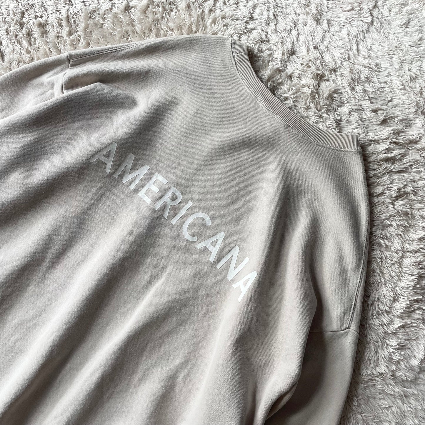 アメリカーナ 美品 sidezip sweat F beige