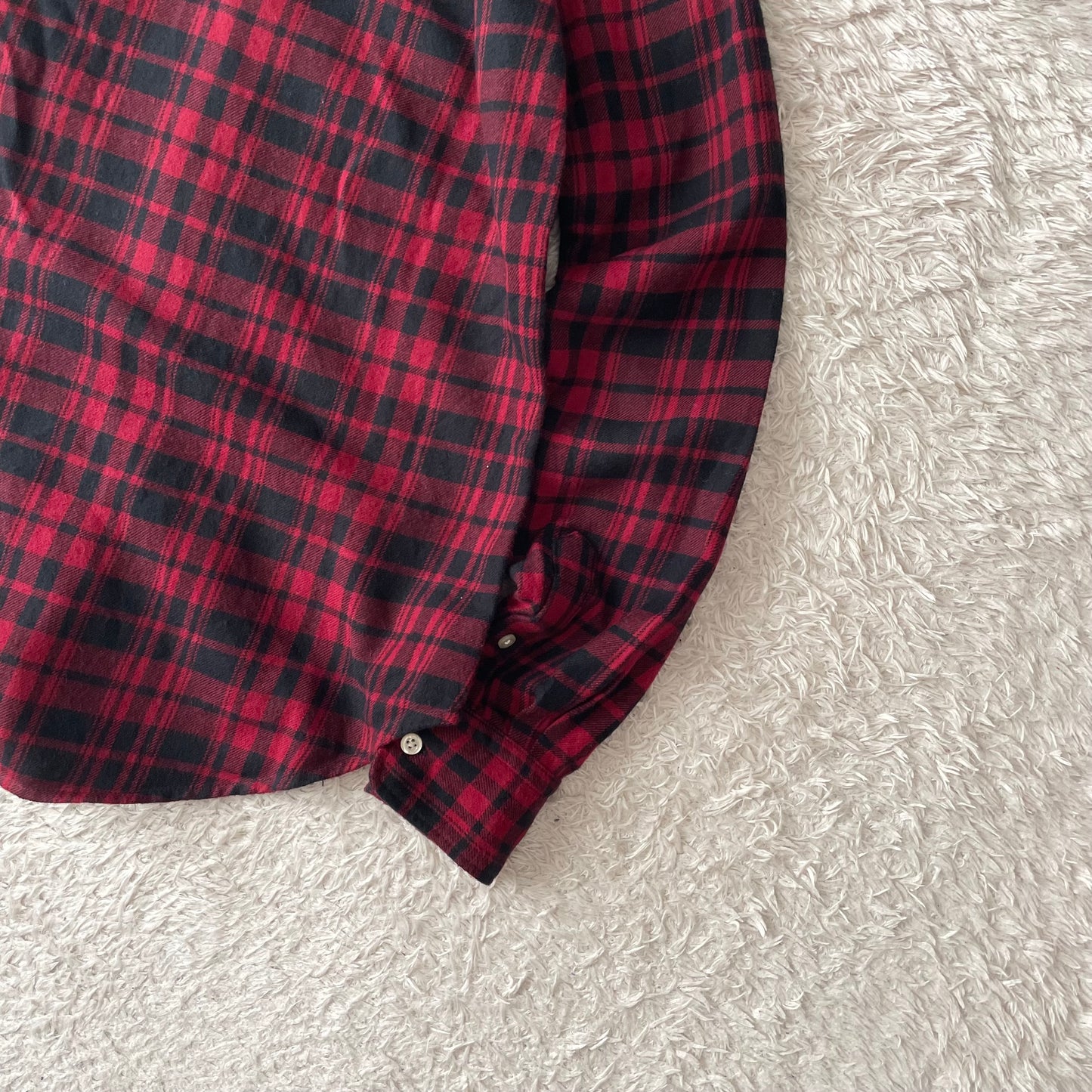 ラルフローレン 美品 現行 ネルシャツ XS 黒赤チェック