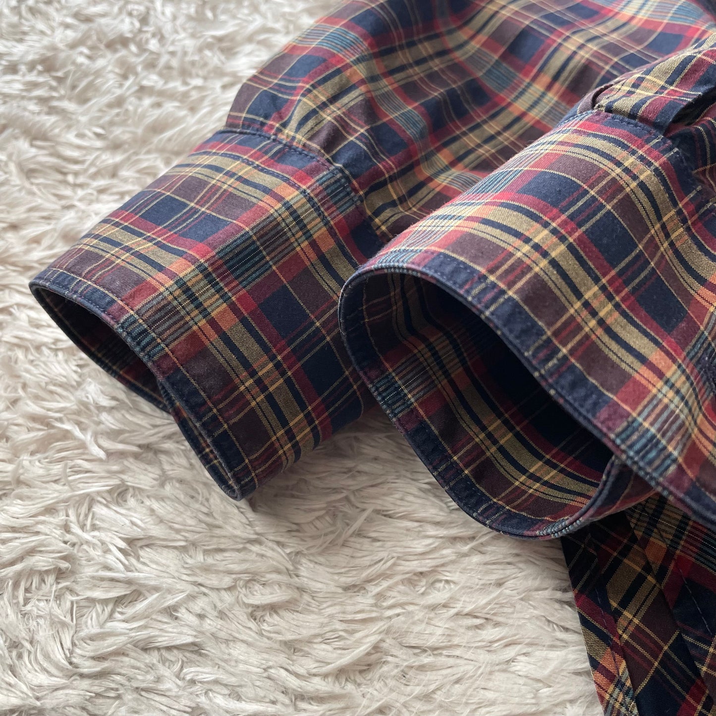 GITMAN BROS 美品 BD L/S shirt 15 1/2 茶チェック