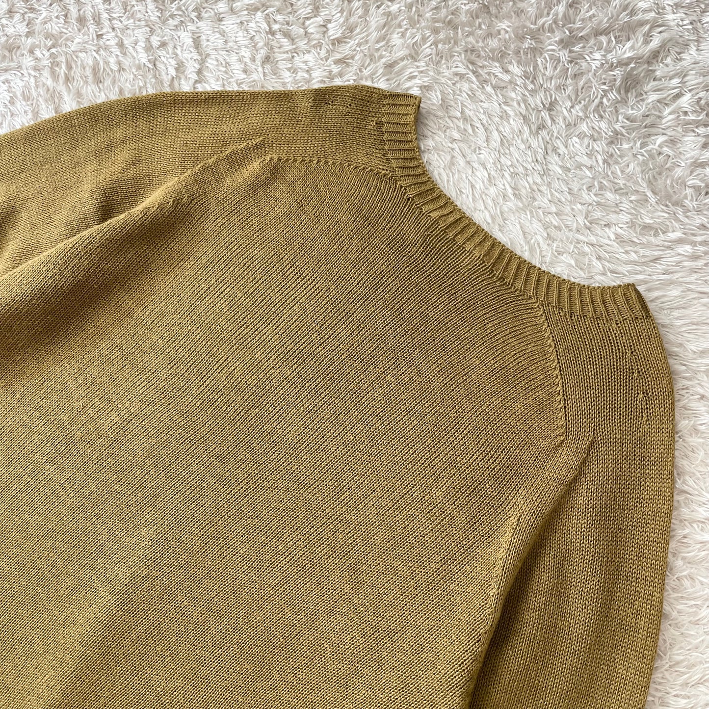 マーガレットハウエル 美品 薄手ニット シルク混 M オリーブ