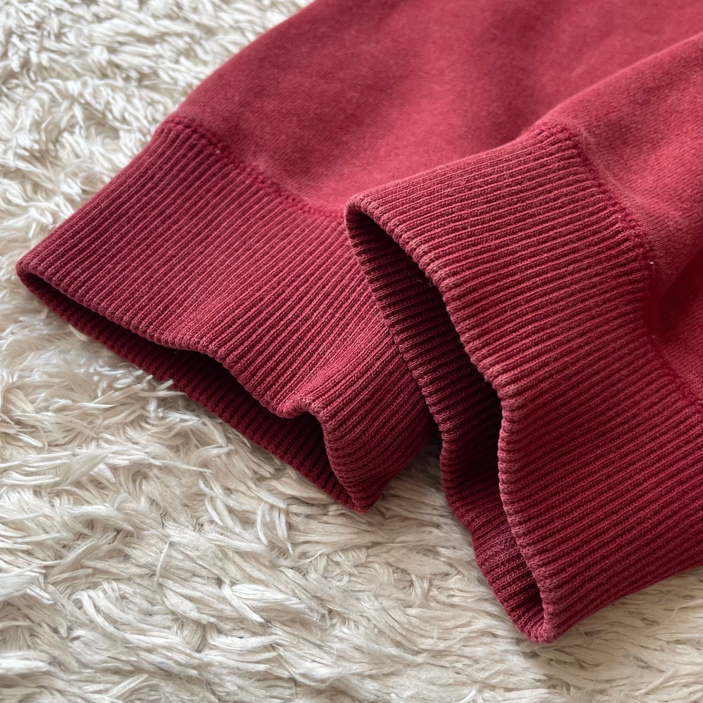 パパス 美品 PAPAS 両V ラグランスリーブ スウェット M ボルドー