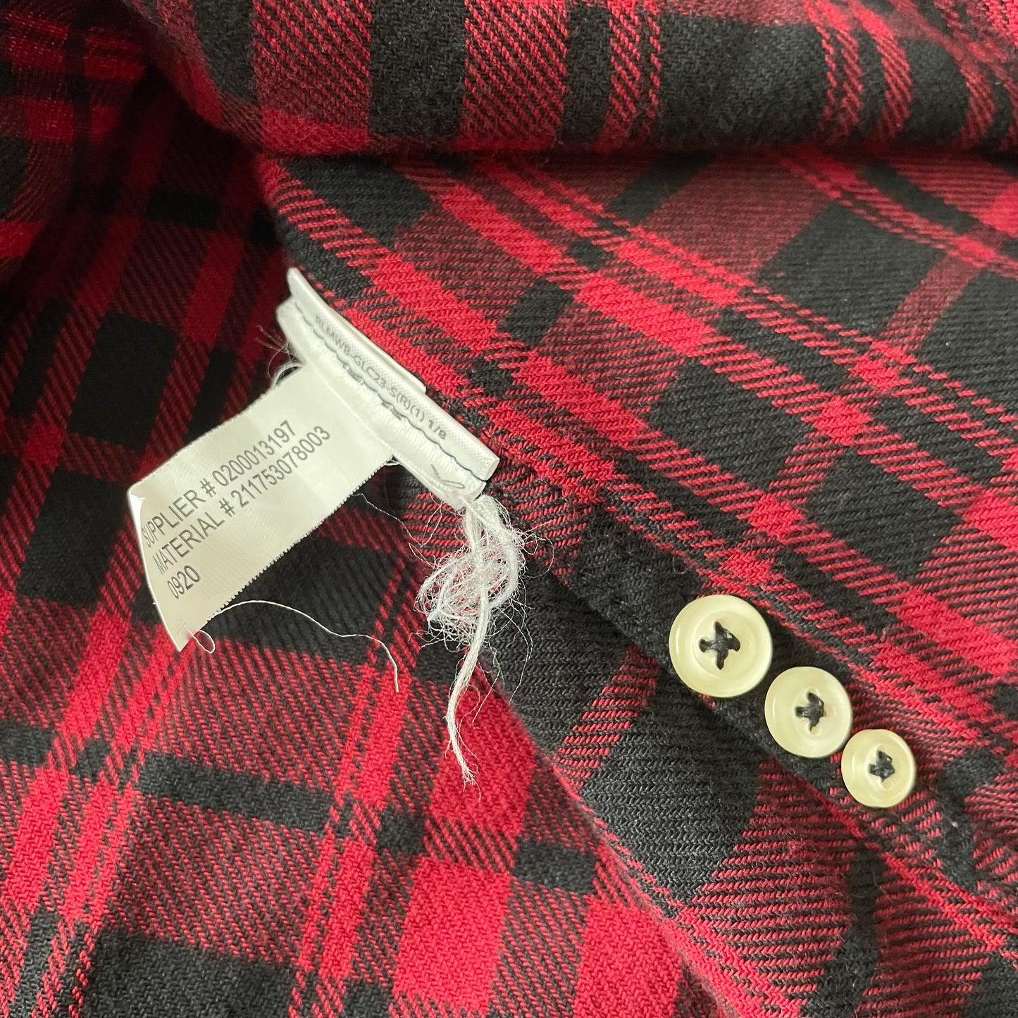 ラルフローレン 美品 現行 ネルシャツ XS 黒赤チェック