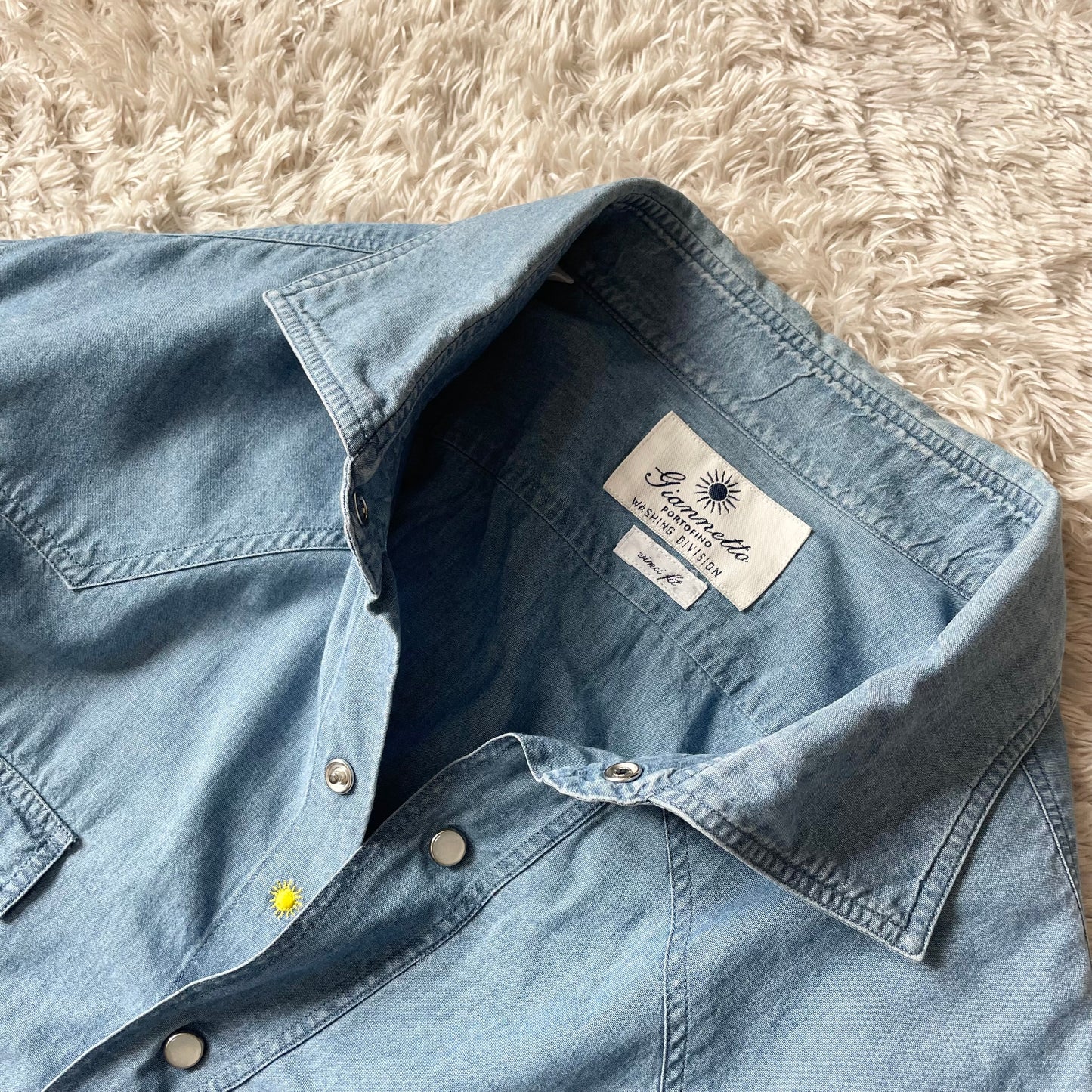 ジャンネット 美品 GIANNETTO ウェスタンシャツ シャンブレー XL
