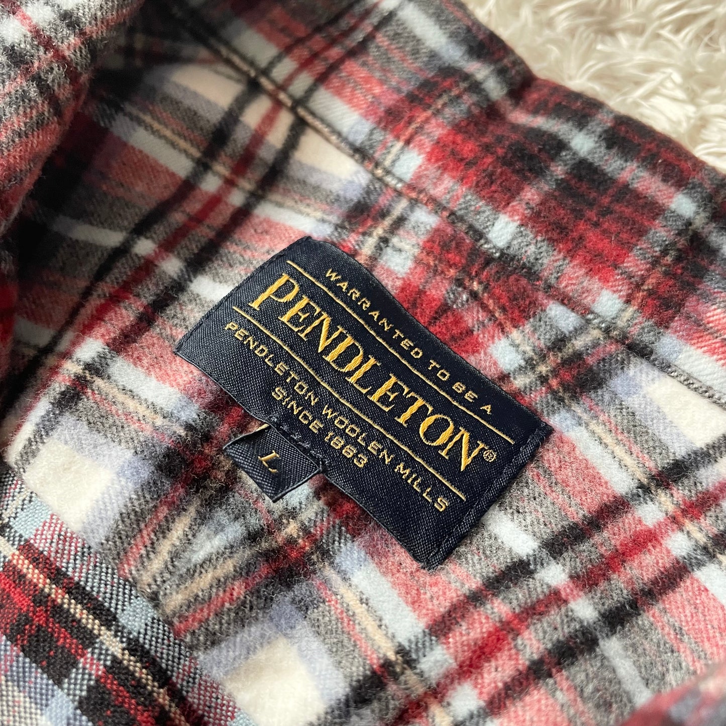 ペンドルトン 美品 PENDLETON オープンカラー ネルシャツ L