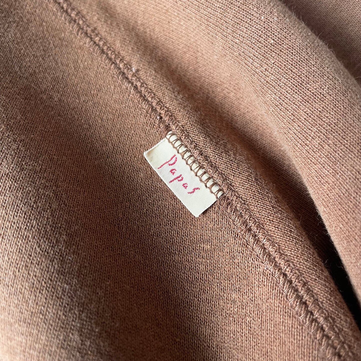パパス 美品 PAPAS ラグランスリーブ スウェット L ブラウ