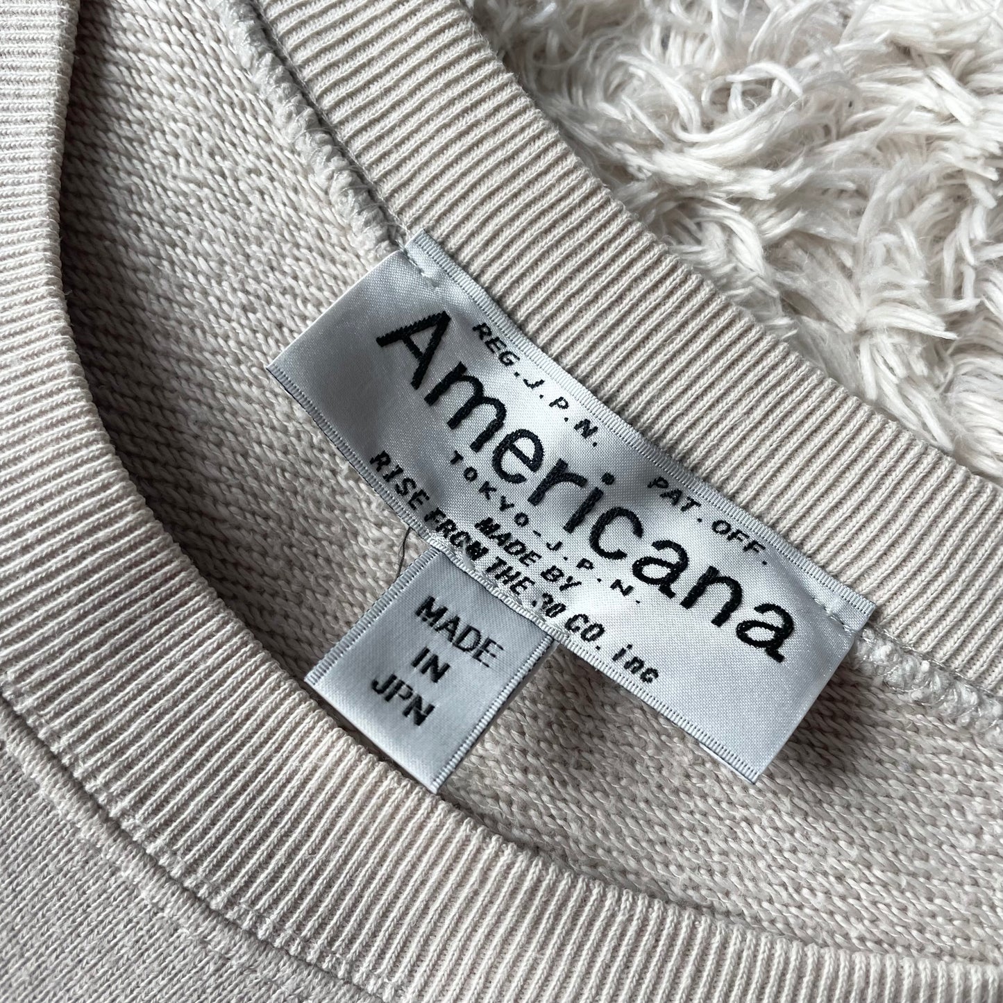 アメリカーナ 美品 sidezip sweat F beige