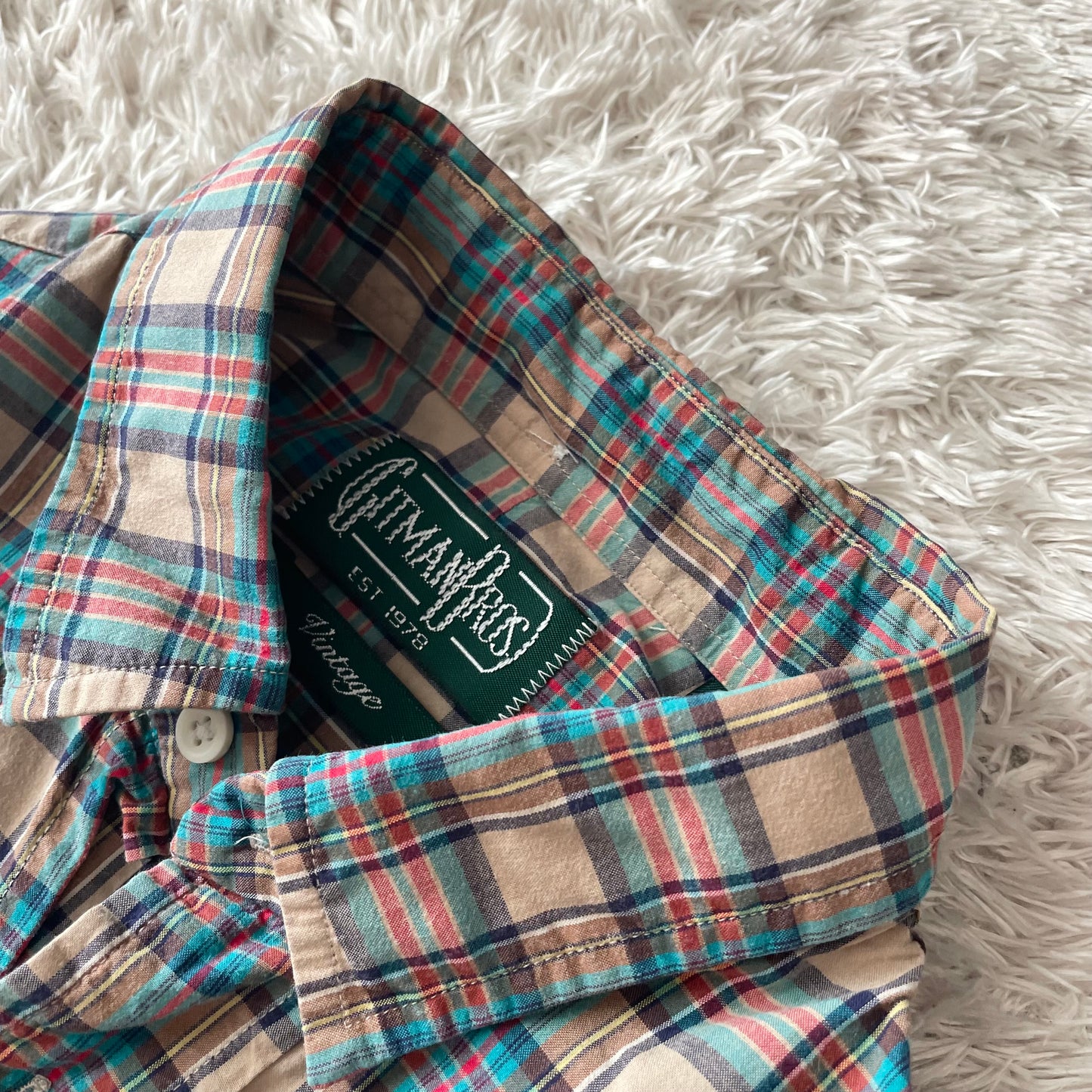 GITMAN BROS 美品 L/S shirt S blue check