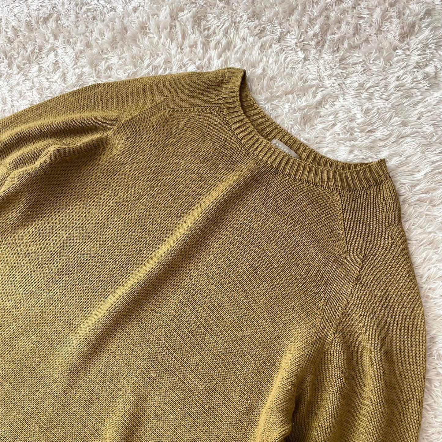 マーガレットハウエル 美品 薄手ニット シルク混 M オリーブ