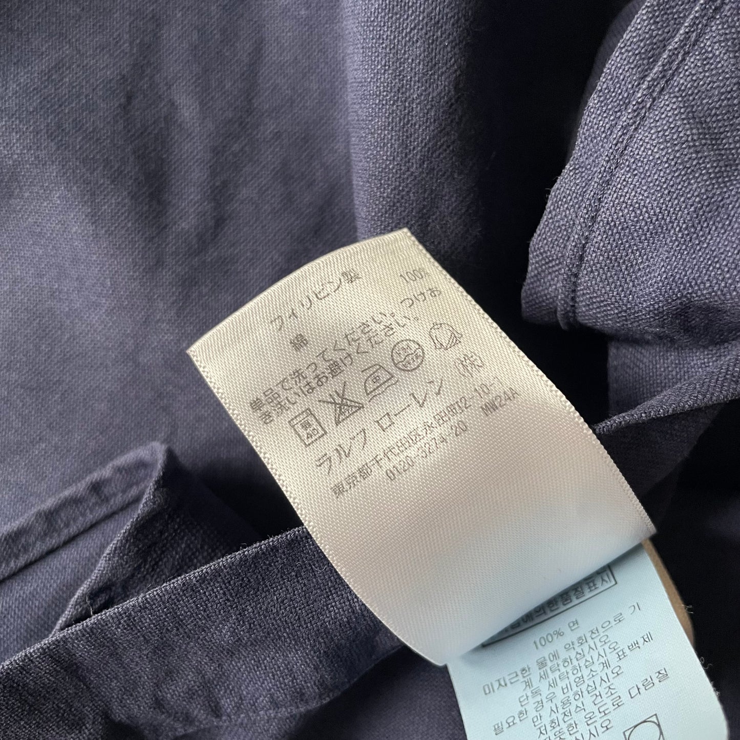 ラルフローレン BD L/S shirt XS navy