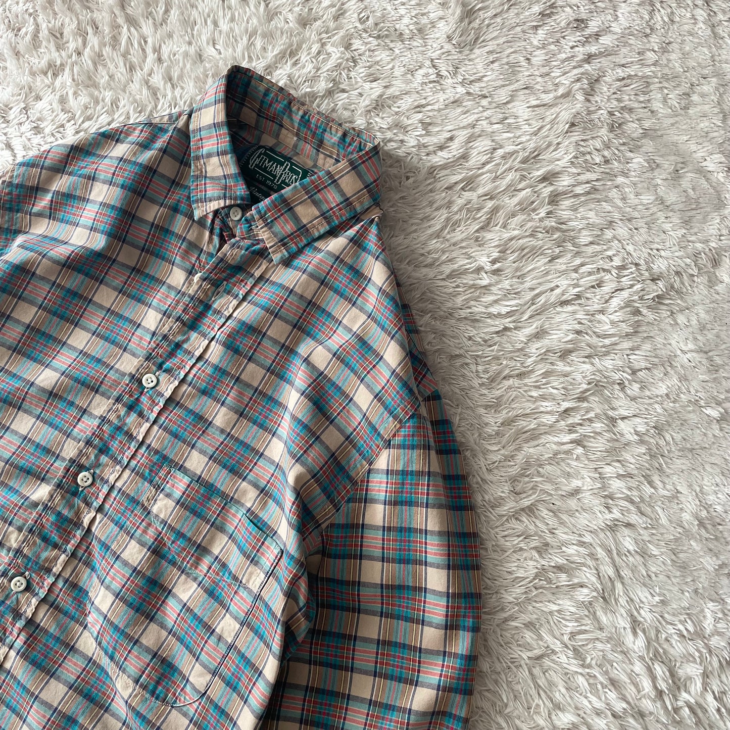 GITMAN BROS 美品 L/S shirt S blue check