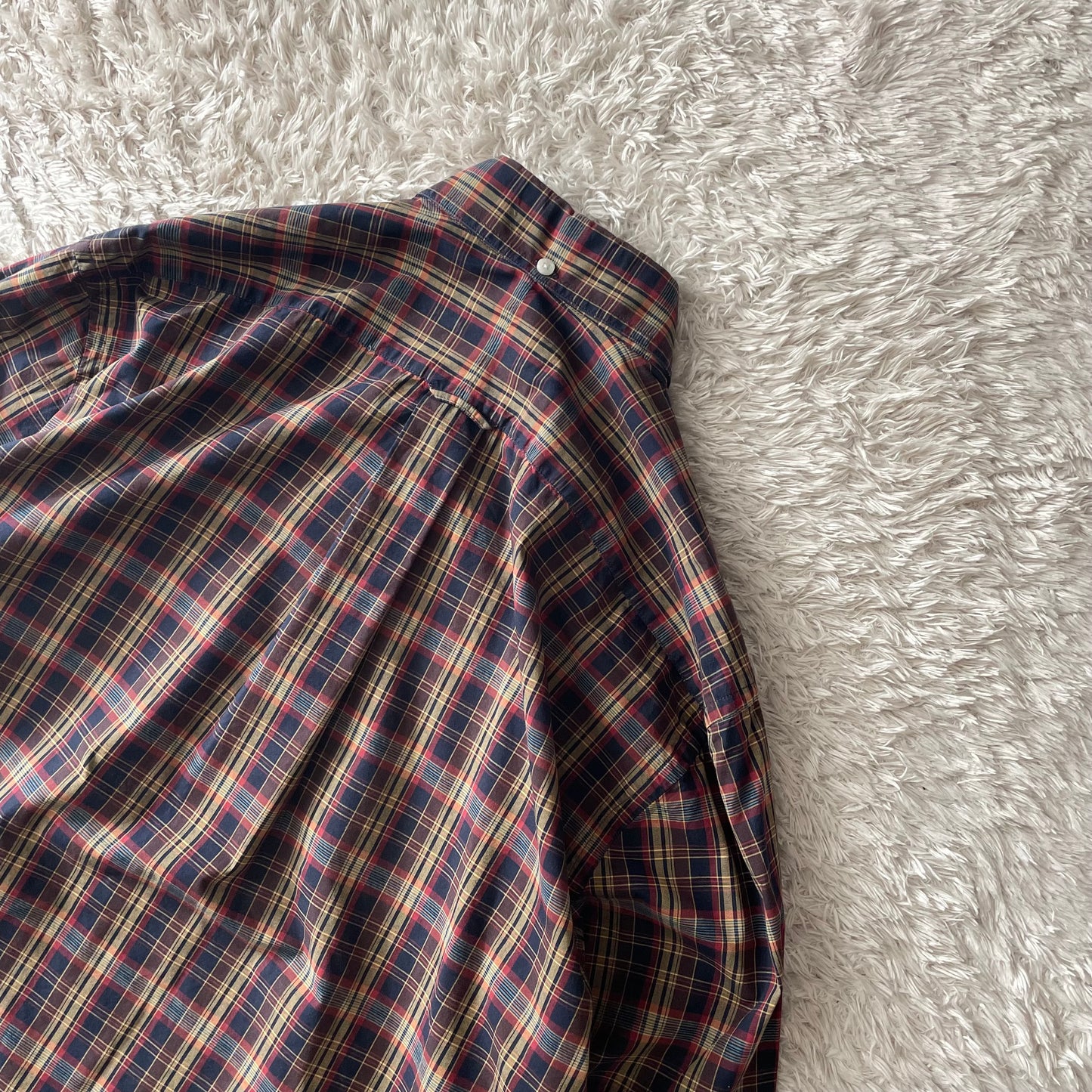 GITMAN BROS 美品 BD L/S shirt 15 1/2 茶チェック