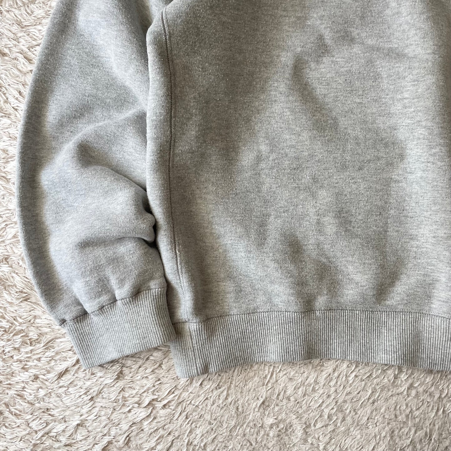 パパス 美品 PAPAS ラグランスリーブ スウェット 両V M グレ