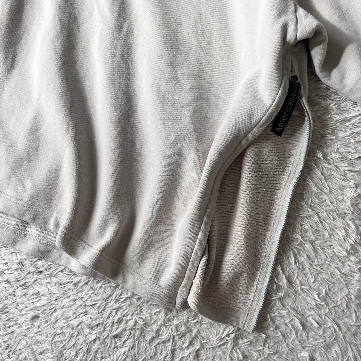 アメリカーナ 美品 sidezip sweat F beige
