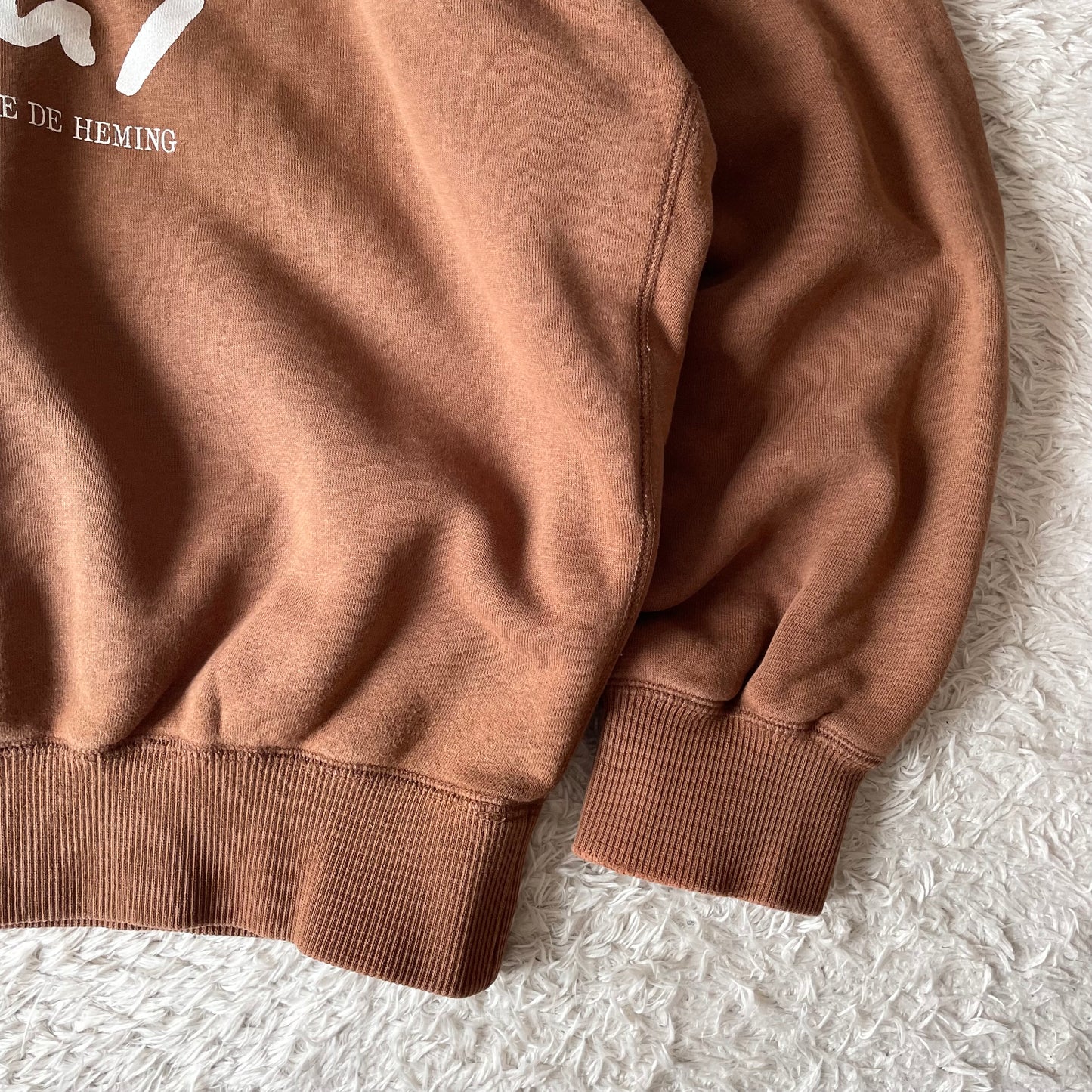 パパス 美品 PAPAS ラグランスリーブ スウェット L ブラウ