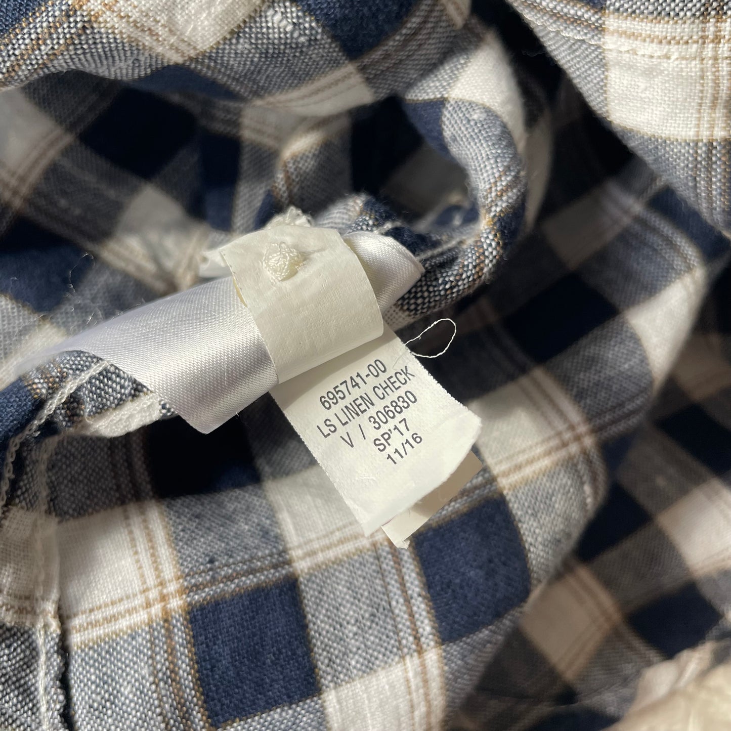 バナナリパブリック 美品 BANANA REPUBLIC リネンシャツ L