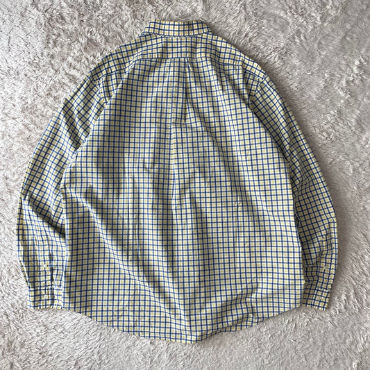 ラルフローレン 美品 現行 BD L/S shirt XXL 黄白青チェック