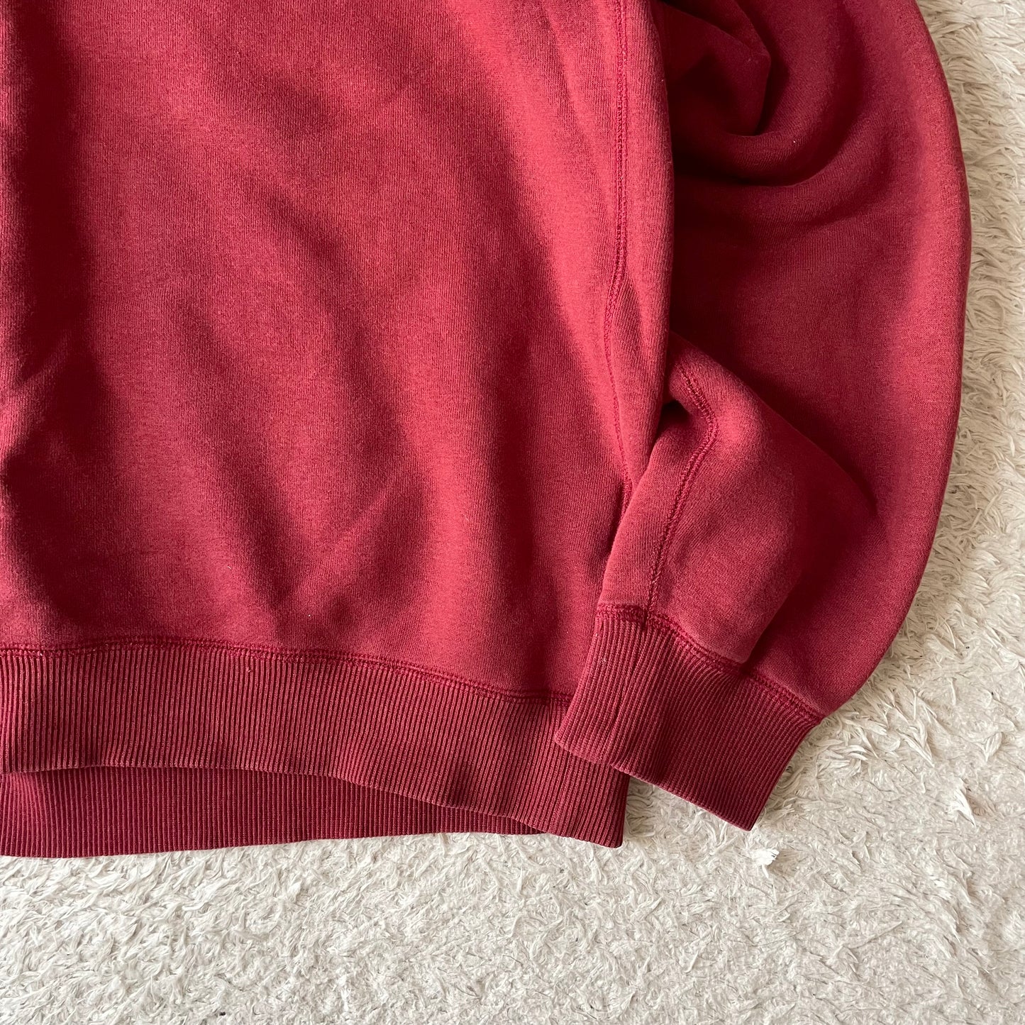 パパス 美品 PAPAS 両V ラグランスリーブ スウェット M ボルドー