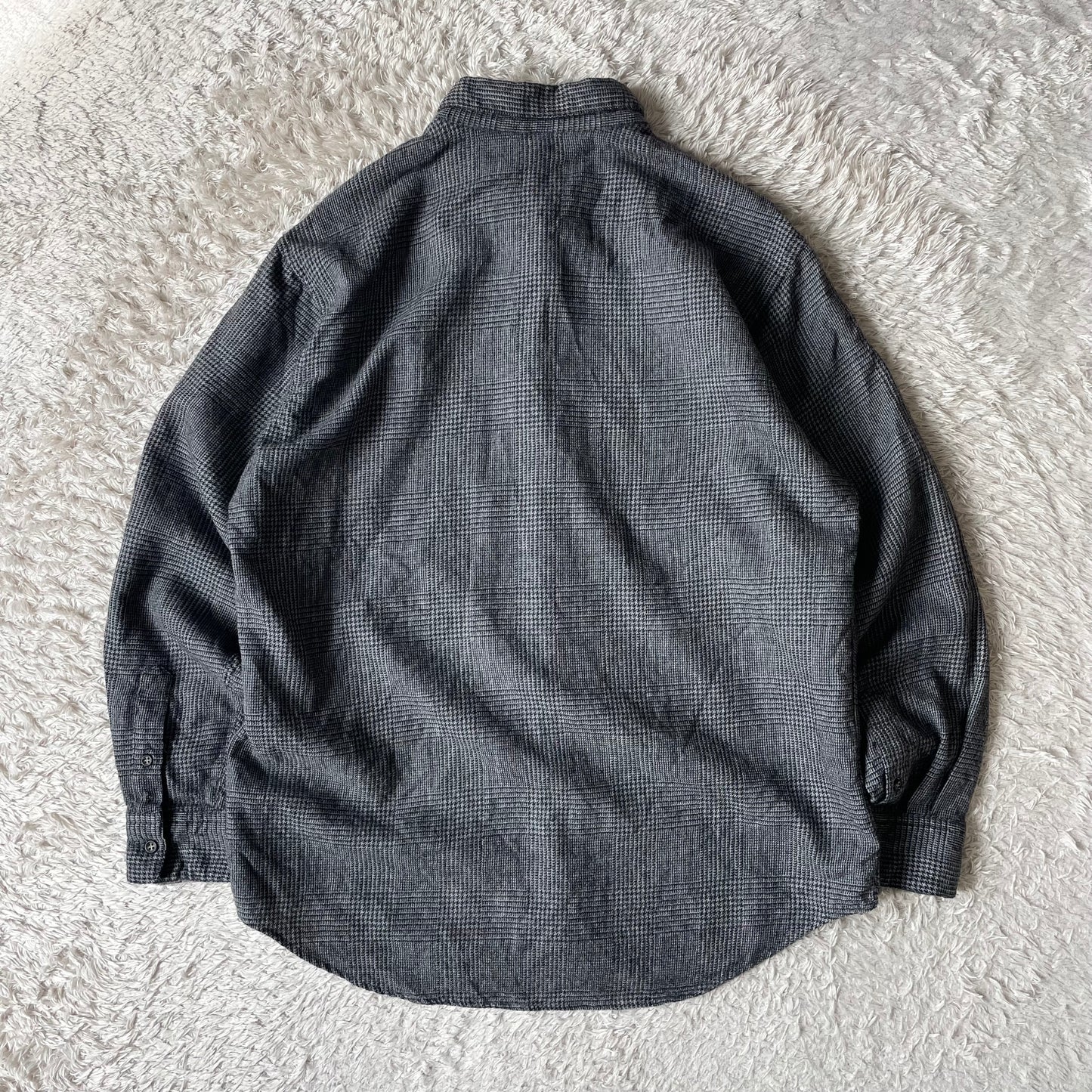 パパス 美品 PAPAS ウール ネルシャツ L グレー