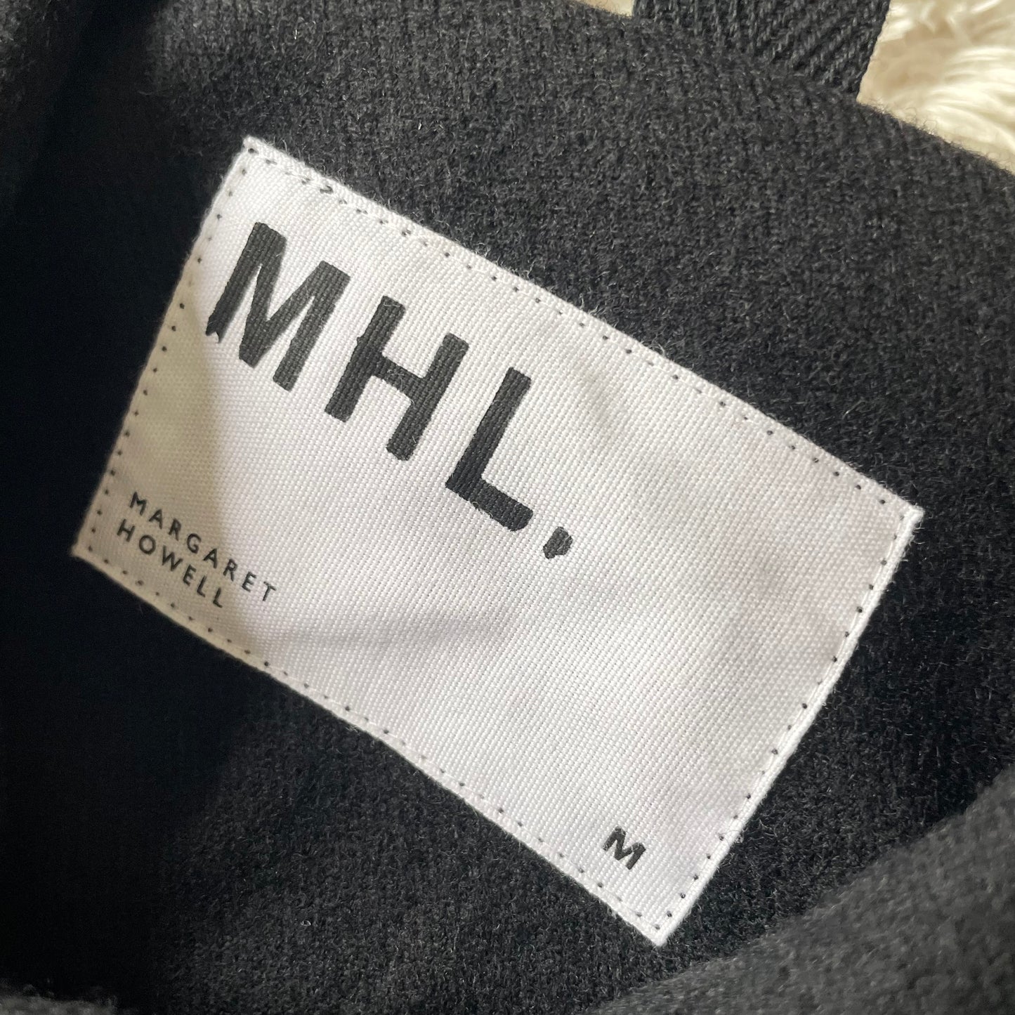 エムエイチエル 極美品24AW FELTED WOOL SHIRTING M 黒