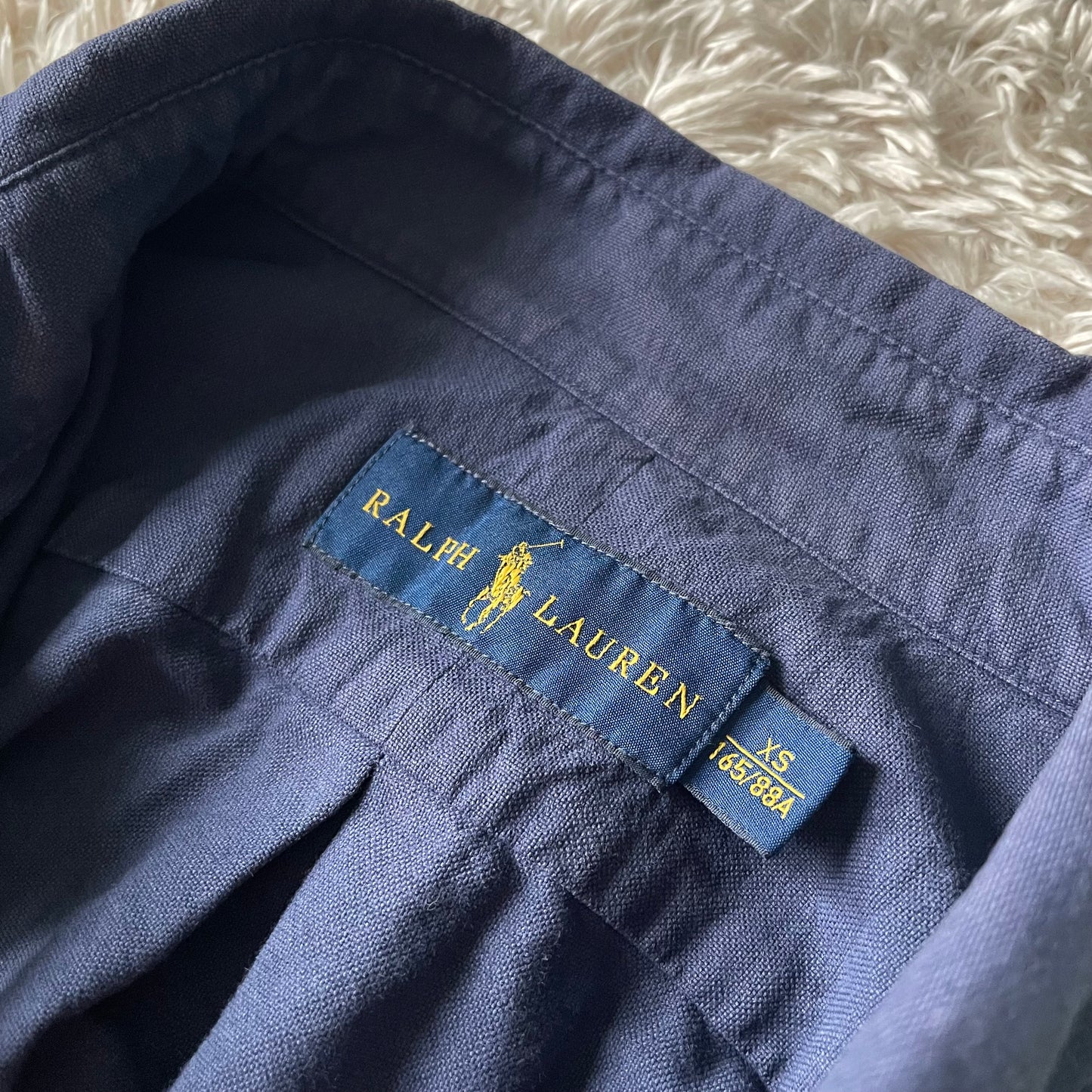 ラルフローレン BD L/S shirt XS navy