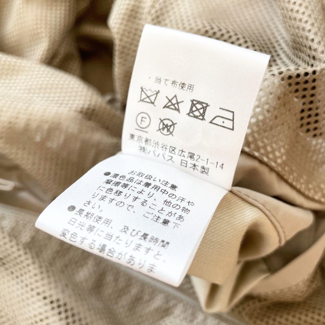 パパス 極美品 PAPAS + ライトアウター コート フード ハーフコート