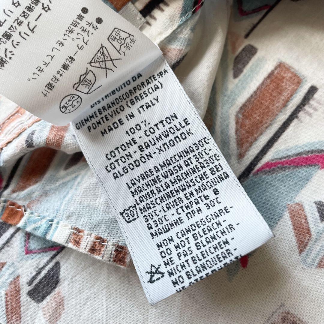 TINTORIA MATTEI 美品 ホリゾンタルカラーシャツ 38 総柄