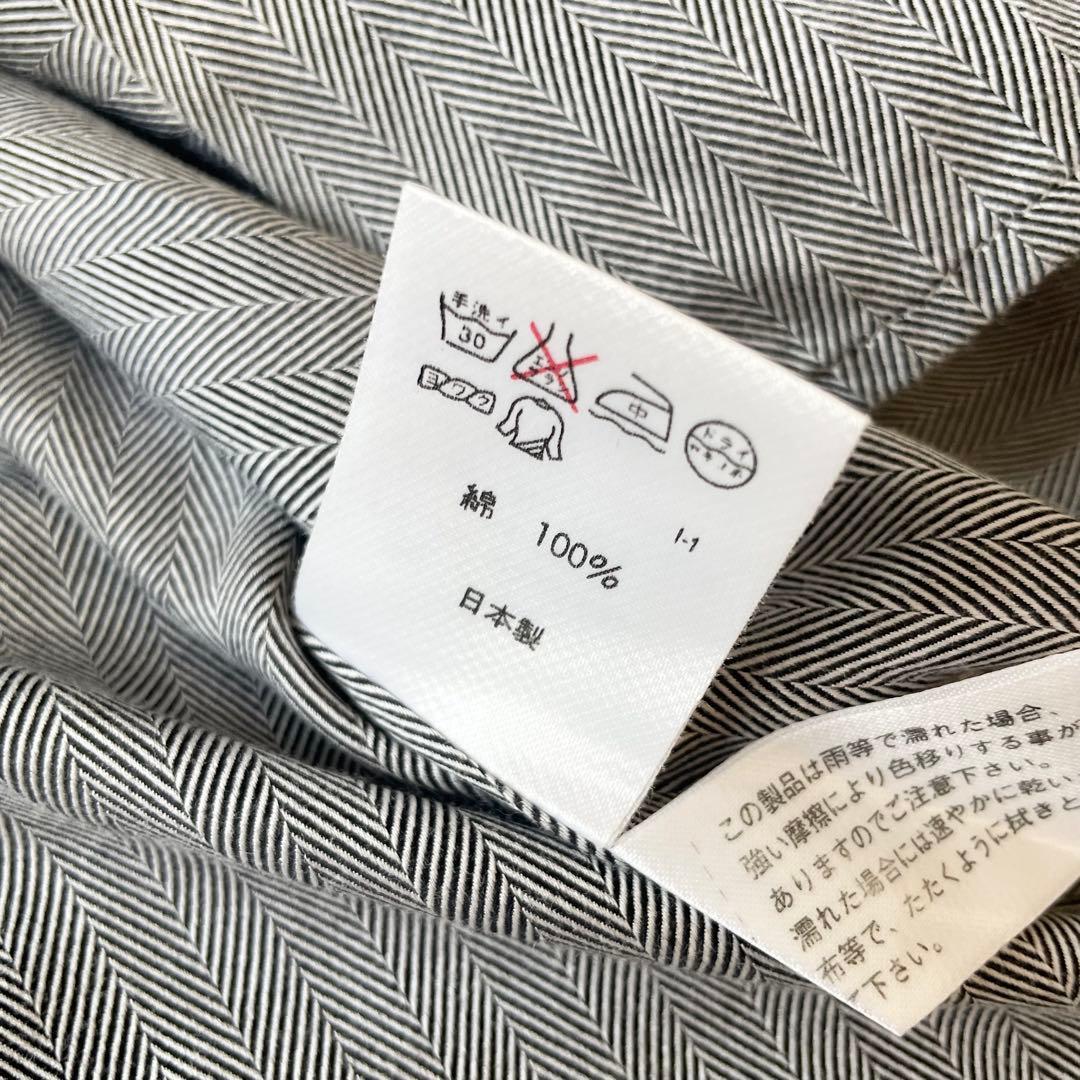 ラルフローレン 美品 半袖シャツ ヘリンボーン 11 グレー