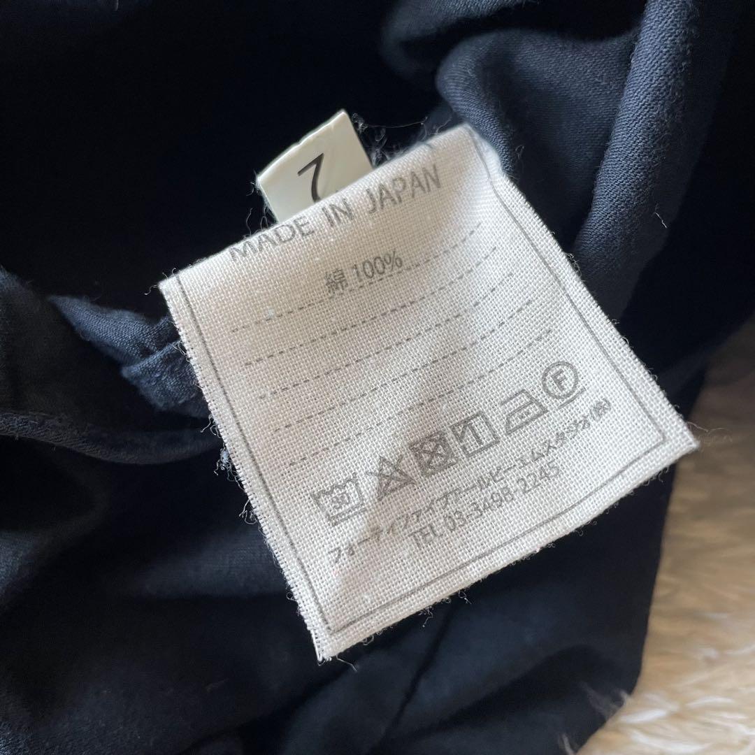 45R 美品 サテンスタンドイースタンシャツ 2 ネイビー