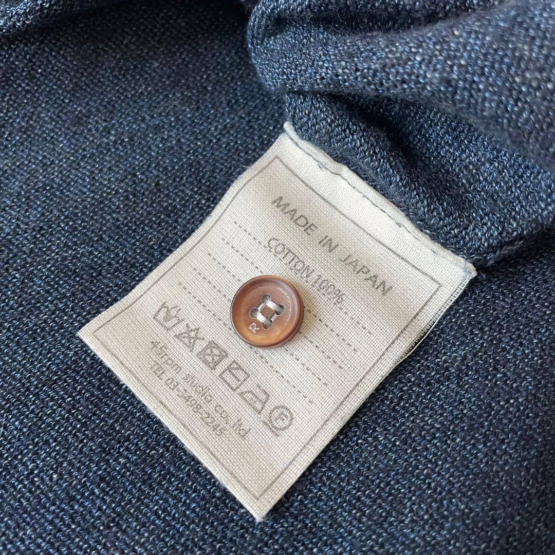 45R 美品 超ガーゼのチュニック インディゴ ワンピース