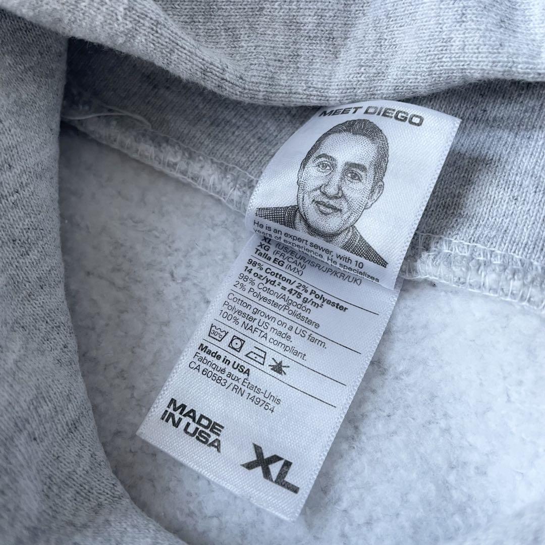 ロスアパ 美品 ロサンゼルスアパレル 14oz hoodie XL