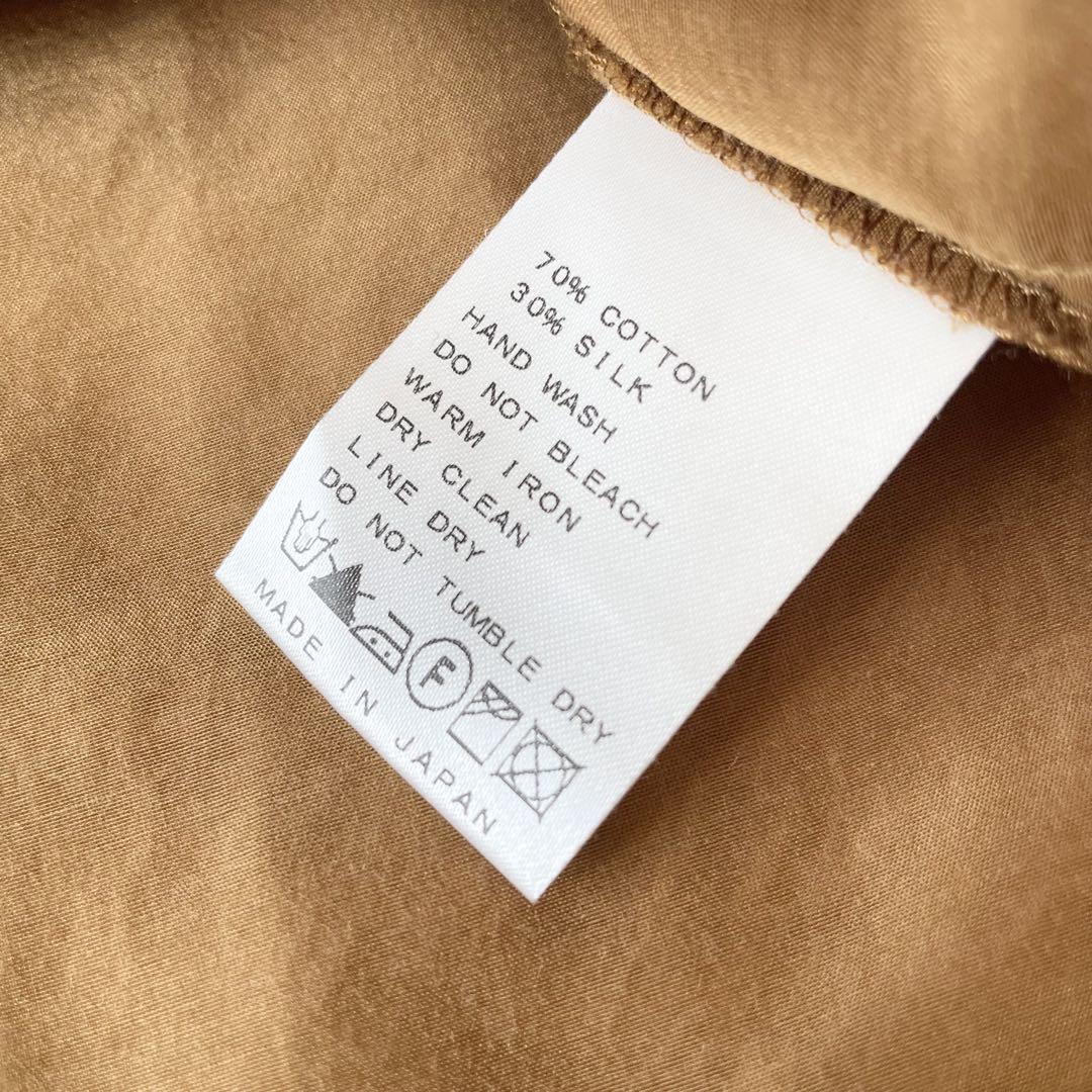 イエナ 極美品 IENA コットンシルクシアーブラウス F ゴールドブラウン