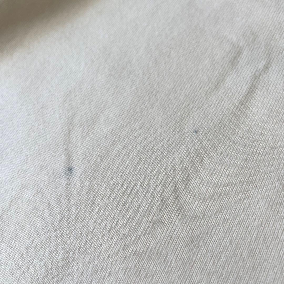 パパス 美品 長袖 カットソー ヘンリーネック L アイボリー アメ車ロゴ