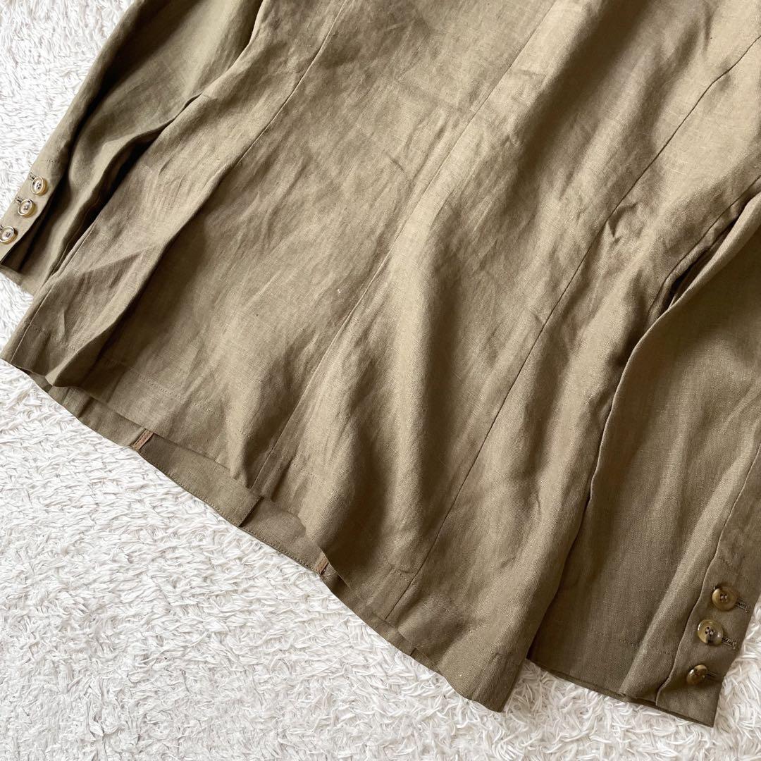 KATHERINE HAMNETT 美品 リネン テーラードジャケット M 茶