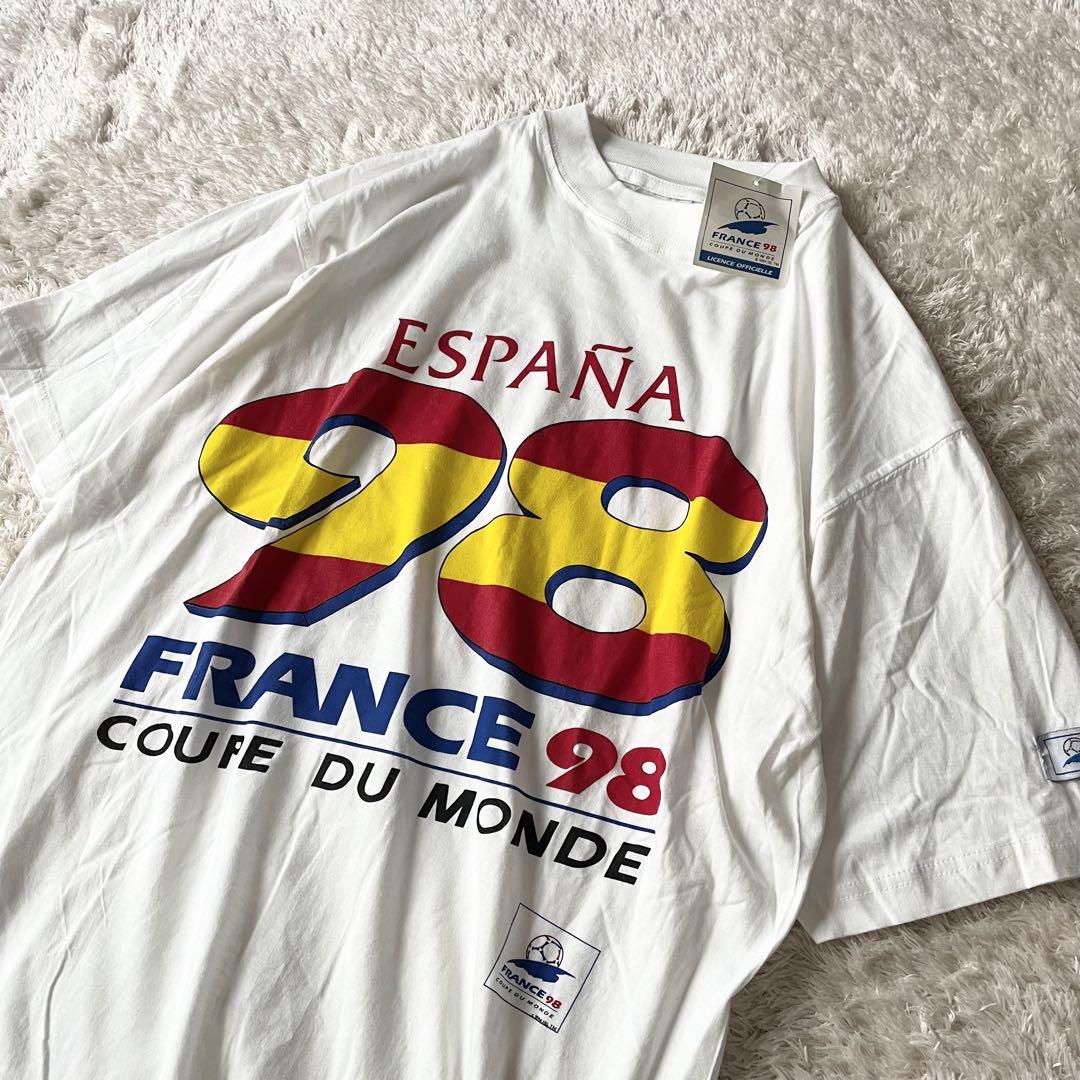 新品タグ付 98年 フランスW杯 Tシャツ スペイン デッドストック